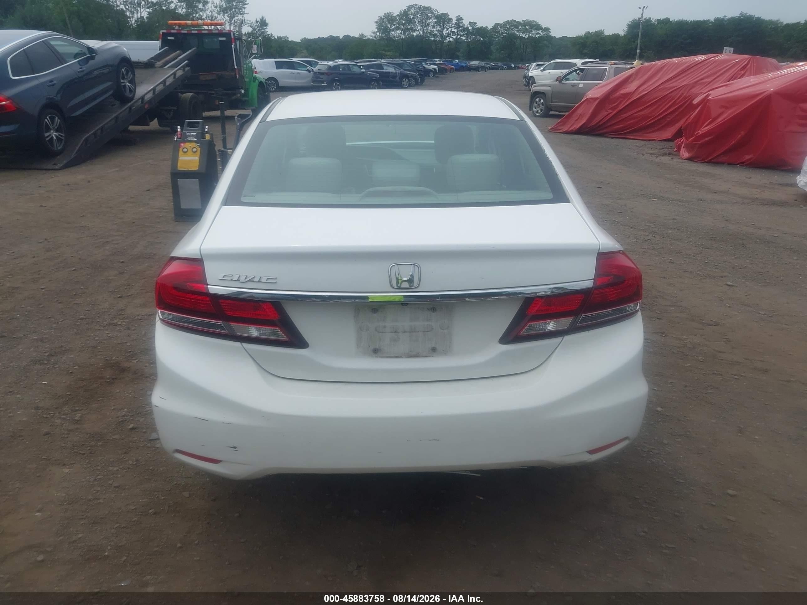 2014 Honda Civic Ex White vin: 19XFB2F82EE232367