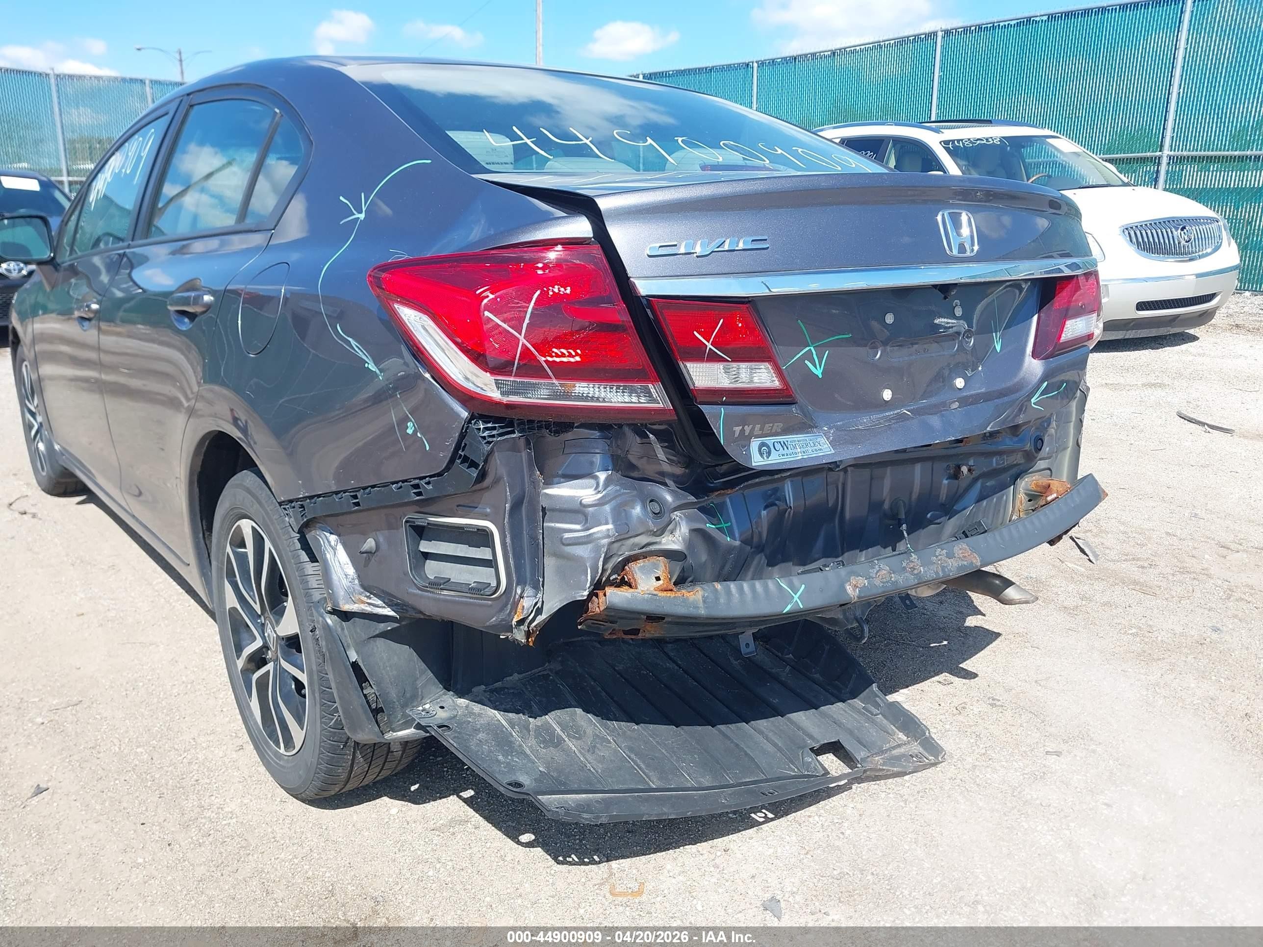 2015 Honda Civic Ex Gray vin: 19XFB2F82FE014835