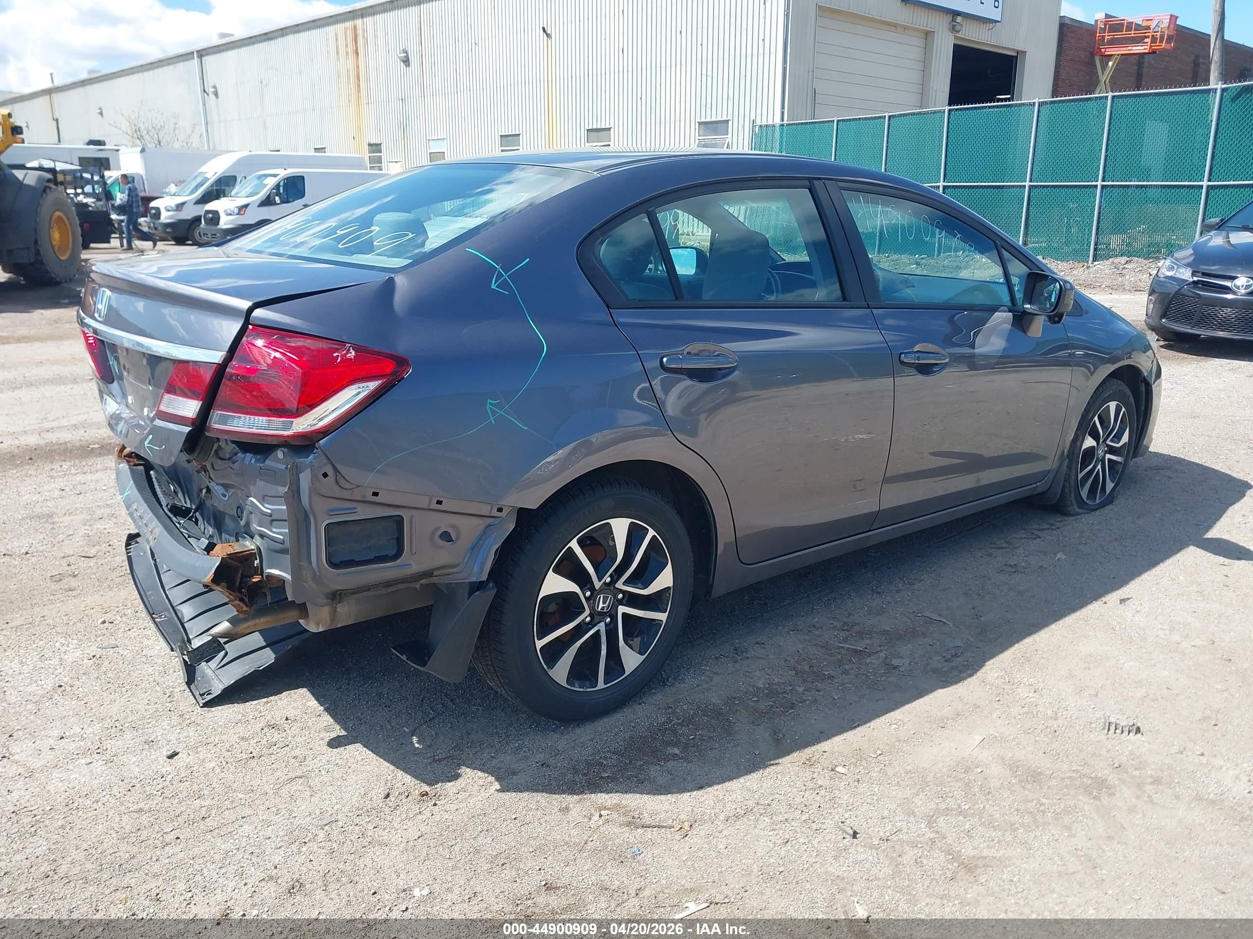 2015 Honda Civic Ex Gray vin: 19XFB2F82FE014835