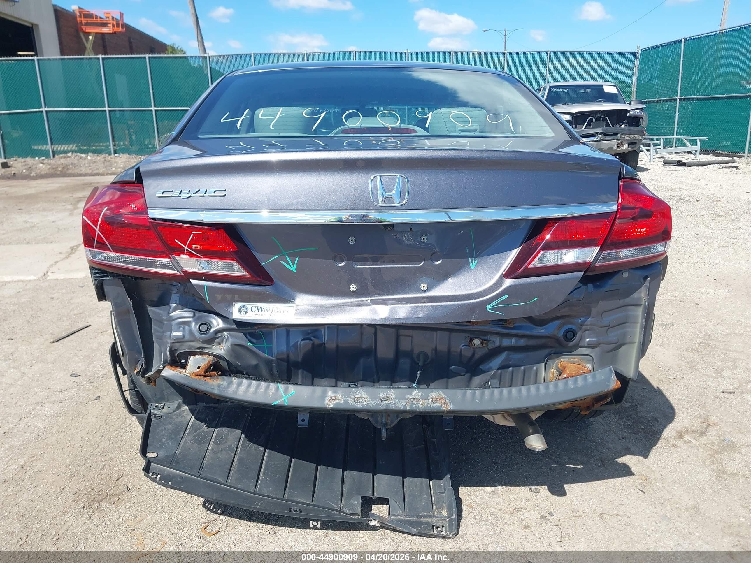 2015 Honda Civic Ex Gray vin: 19XFB2F82FE014835