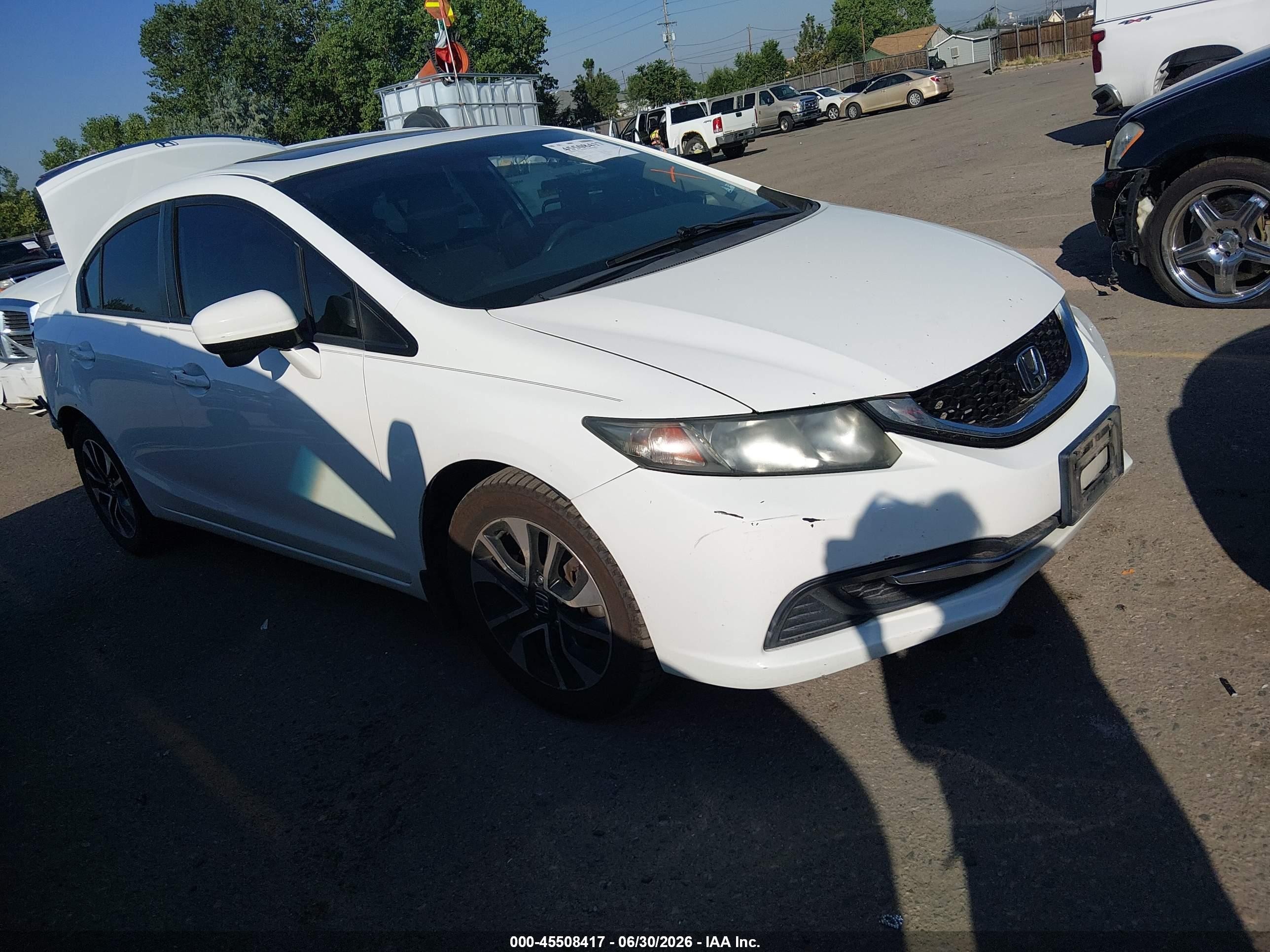 2015 Honda Civic Ex Белый vin: 19XFB2F82FE033904