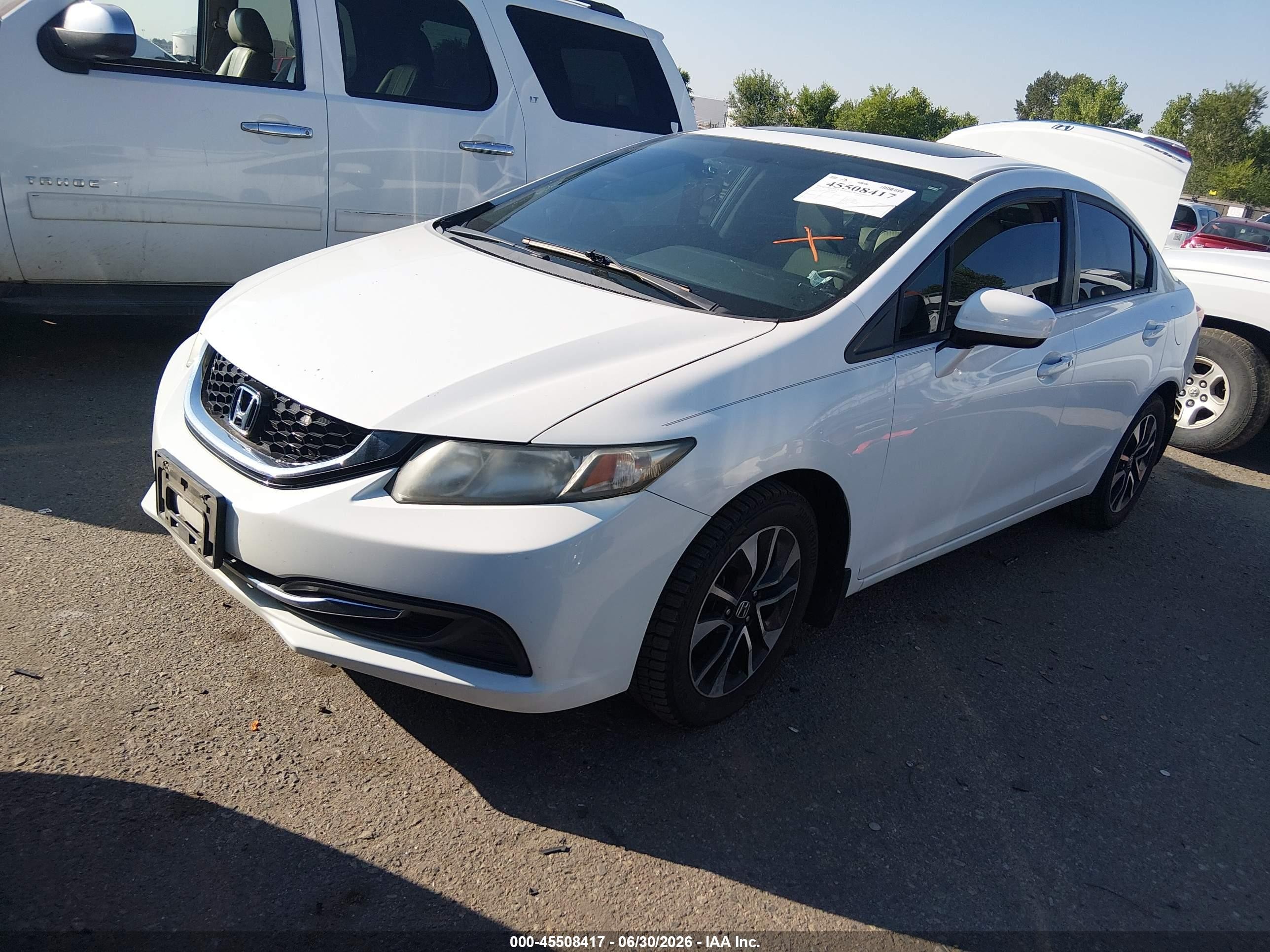 2015 Honda Civic Ex White vin: 19XFB2F82FE033904