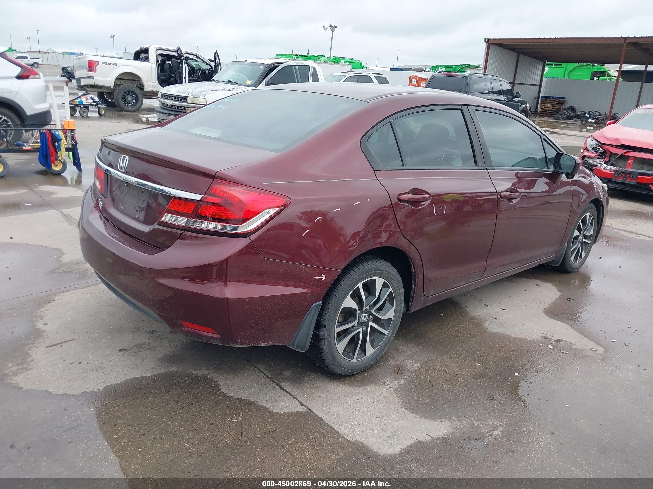 2015 Honda Civic Ex Maroon vin: 19XFB2F82FE064862