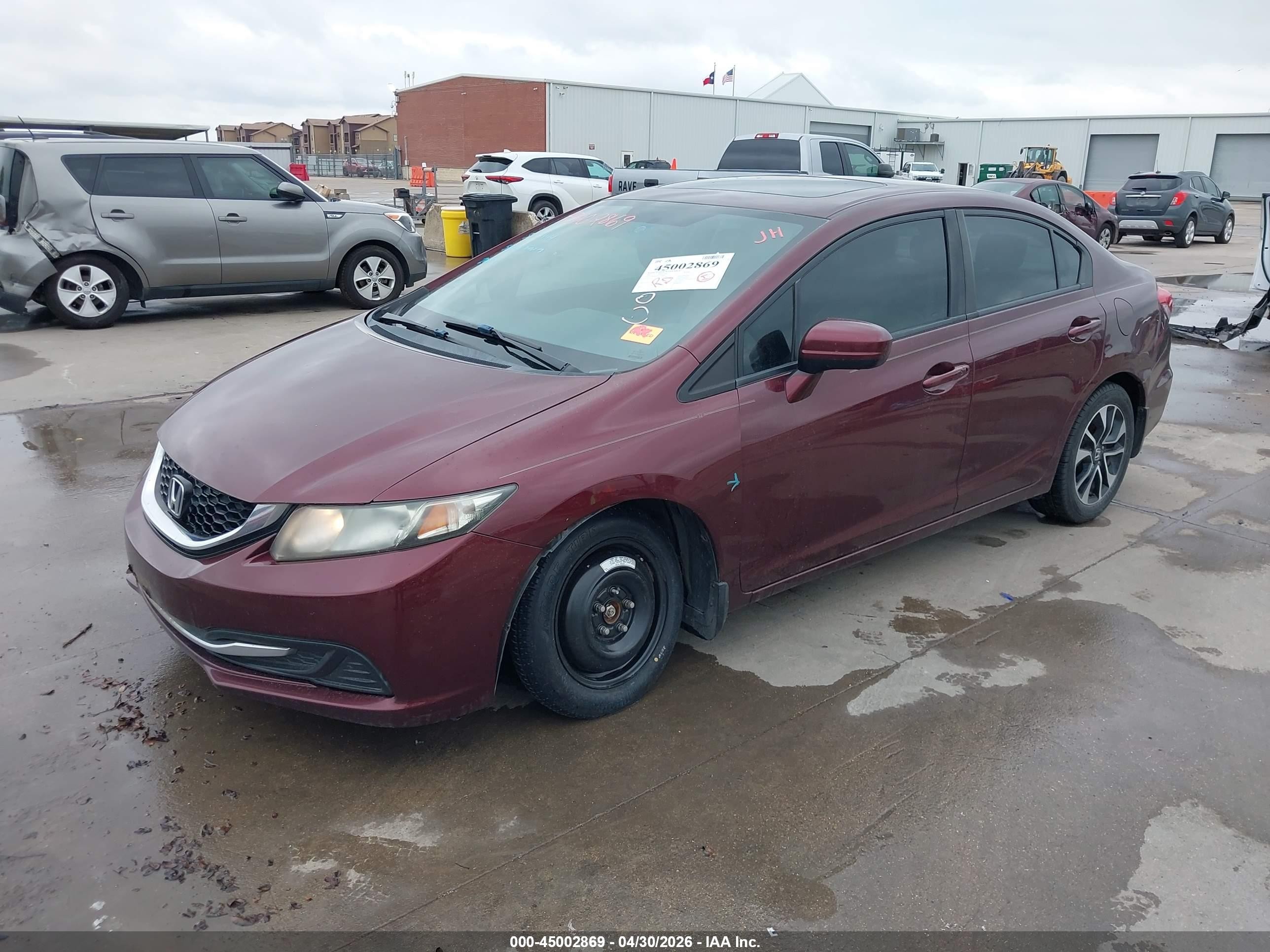 2015 Honda Civic Ex Maroon vin: 19XFB2F82FE064862