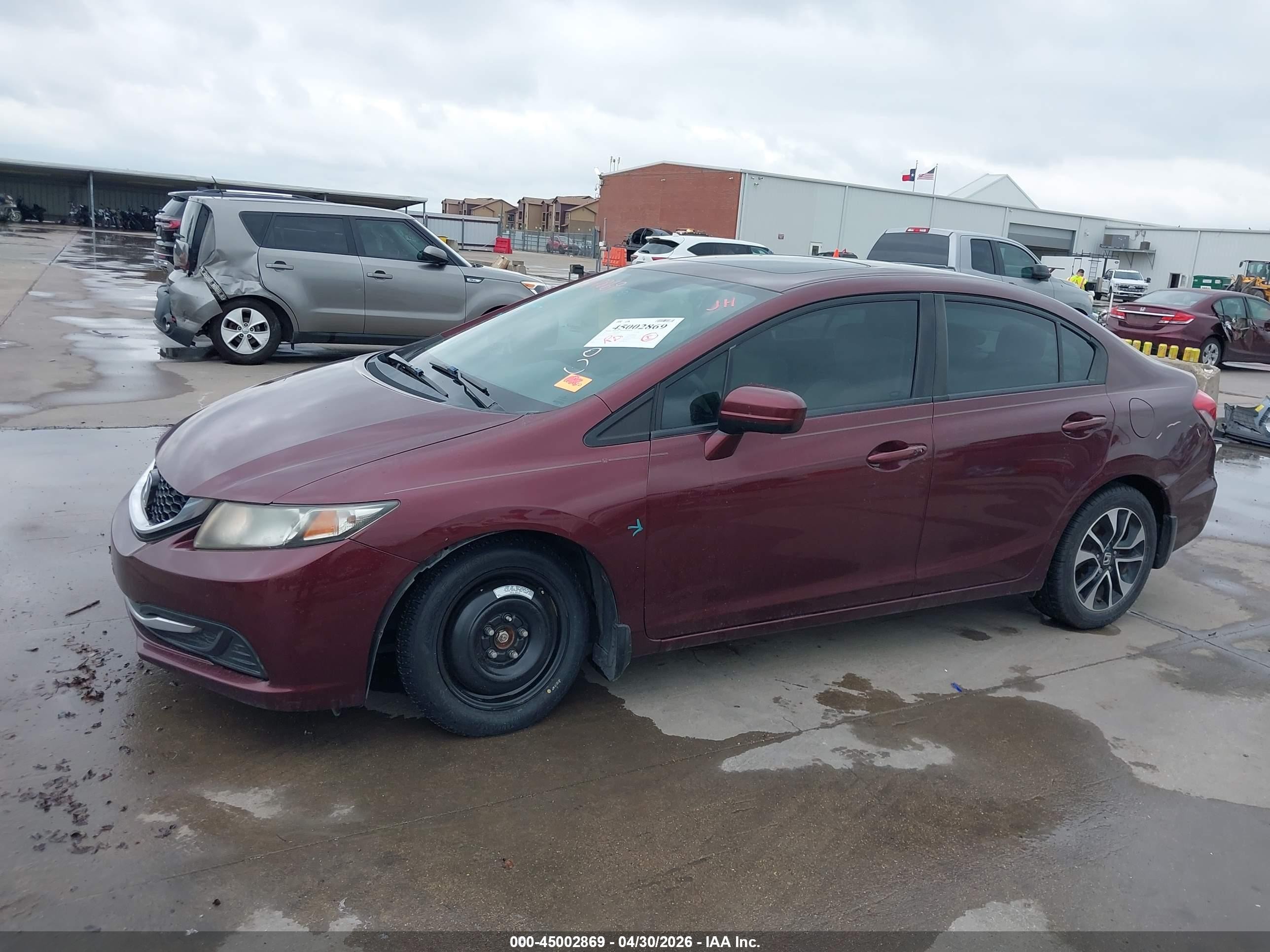 2015 Honda Civic Ex Maroon vin: 19XFB2F82FE064862