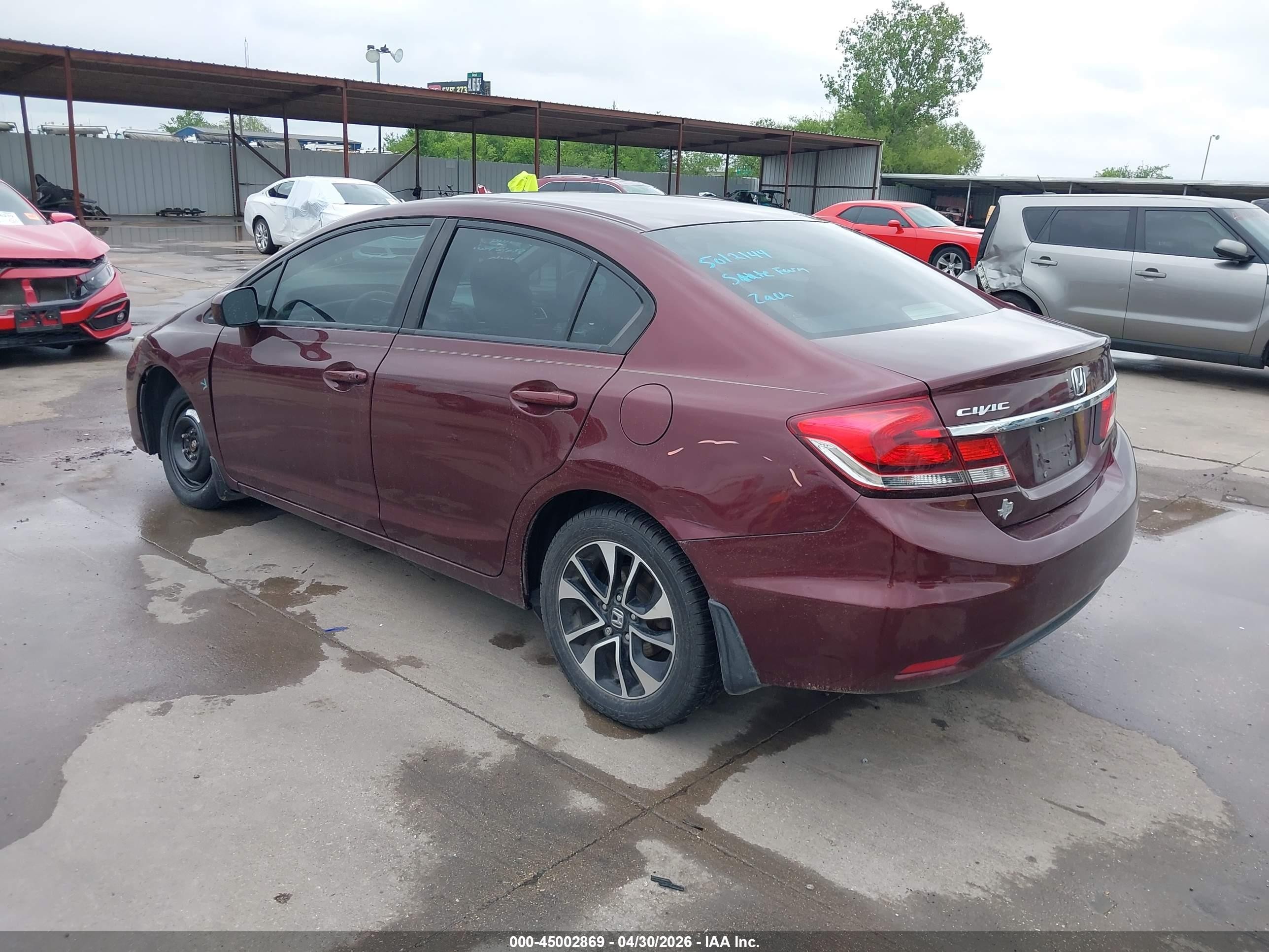 2015 Honda Civic Ex Maroon vin: 19XFB2F82FE064862