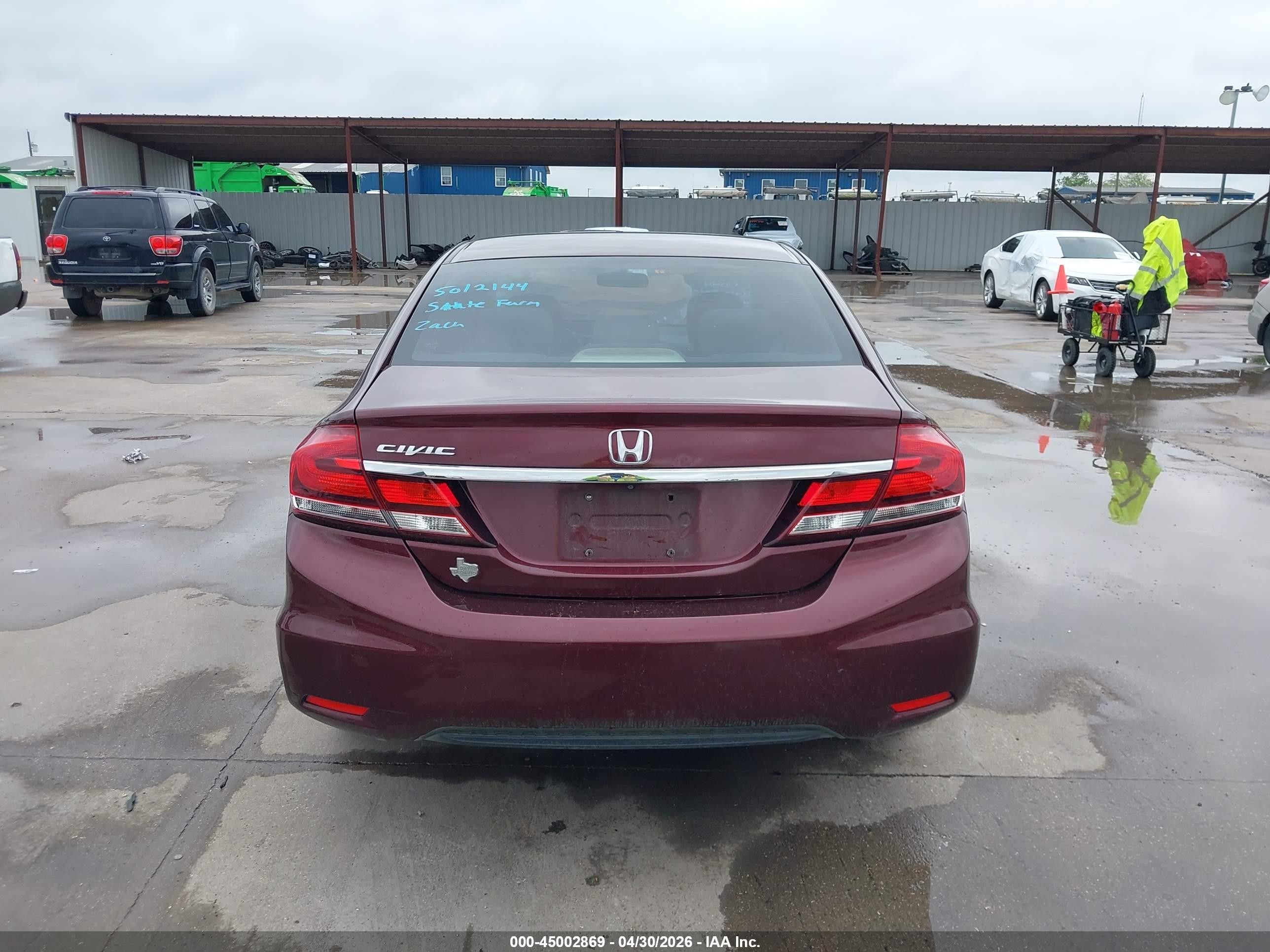 2015 Honda Civic Ex Maroon vin: 19XFB2F82FE064862