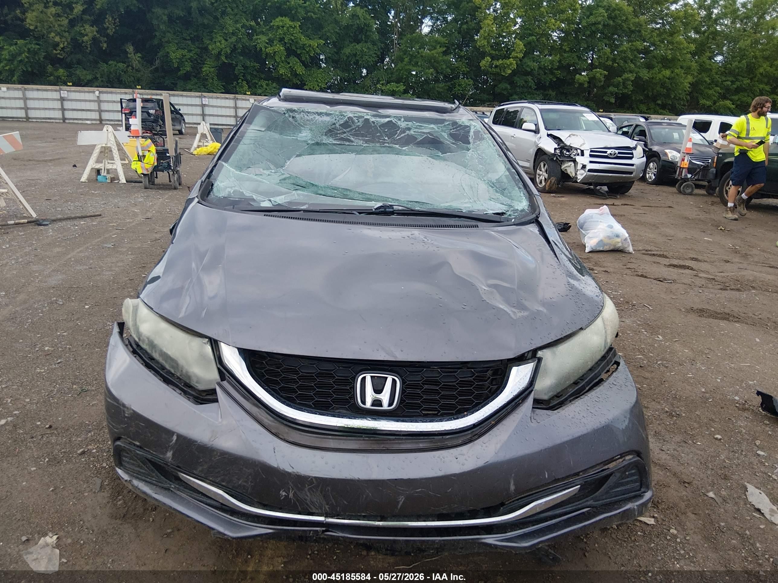 2015 Honda Civic Ex Серый vin: 19XFB2F82FE067647