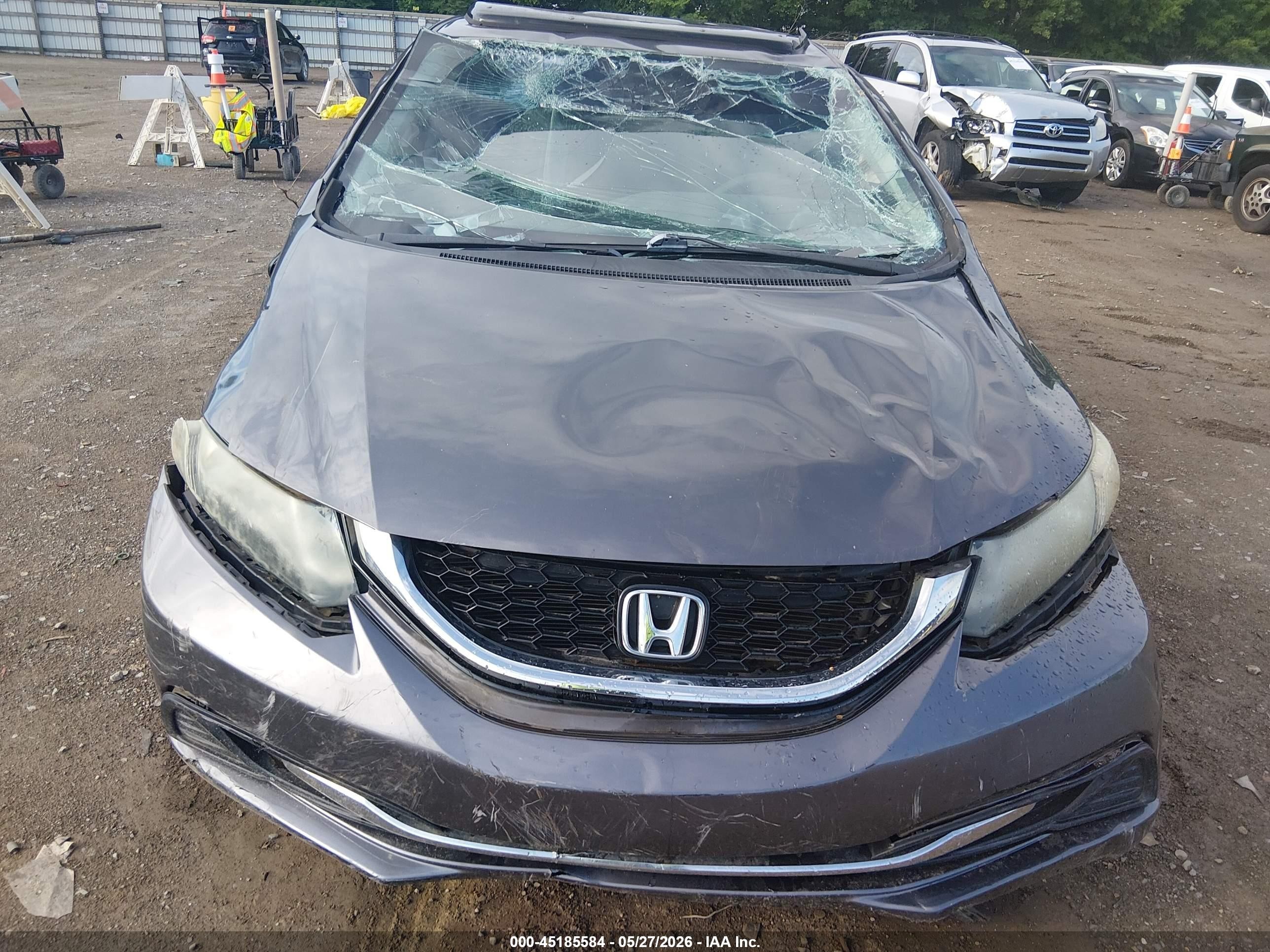 2015 Honda Civic Ex Серый vin: 19XFB2F82FE067647