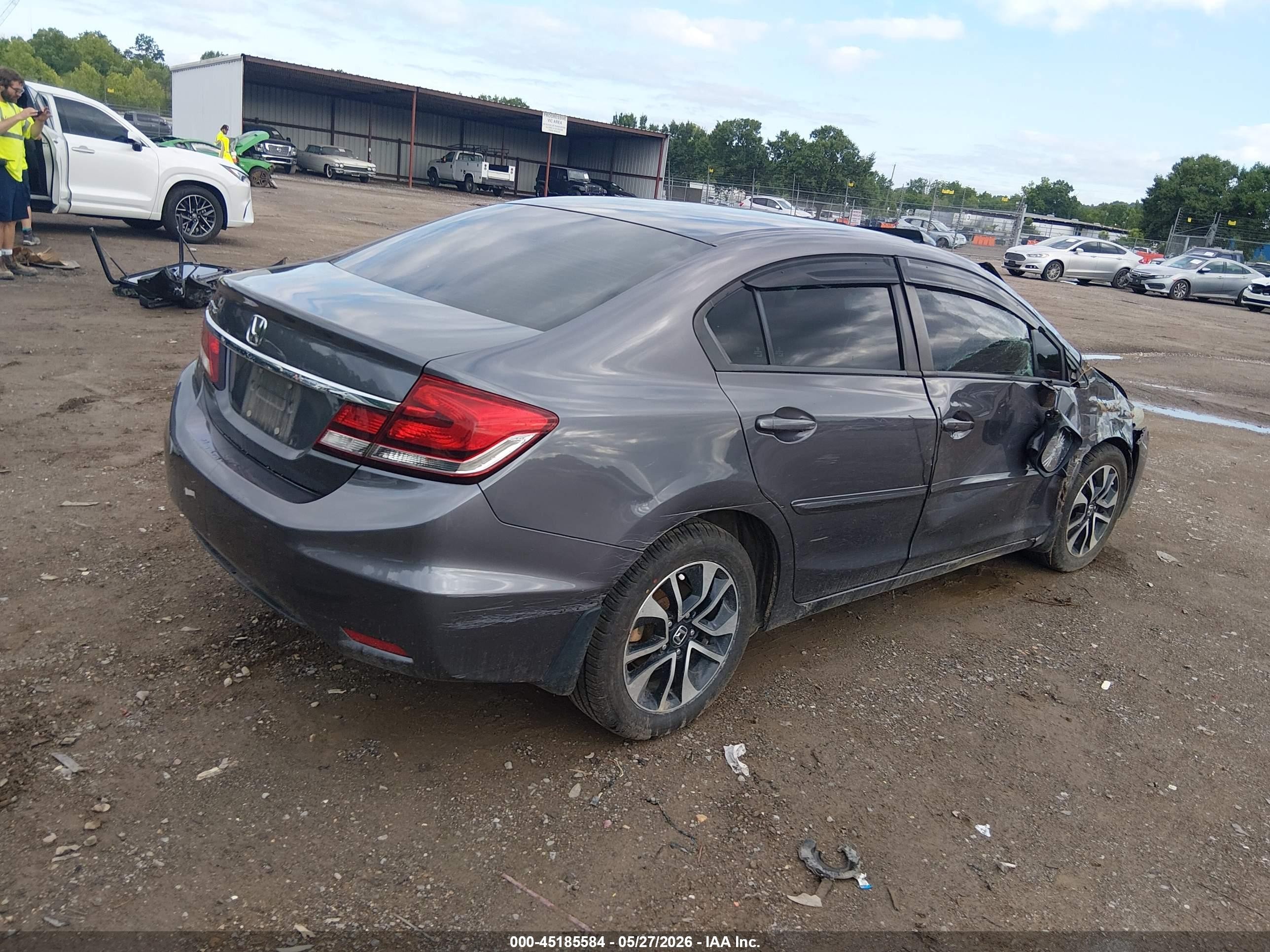 2015 Honda Civic Ex Серый vin: 19XFB2F82FE067647