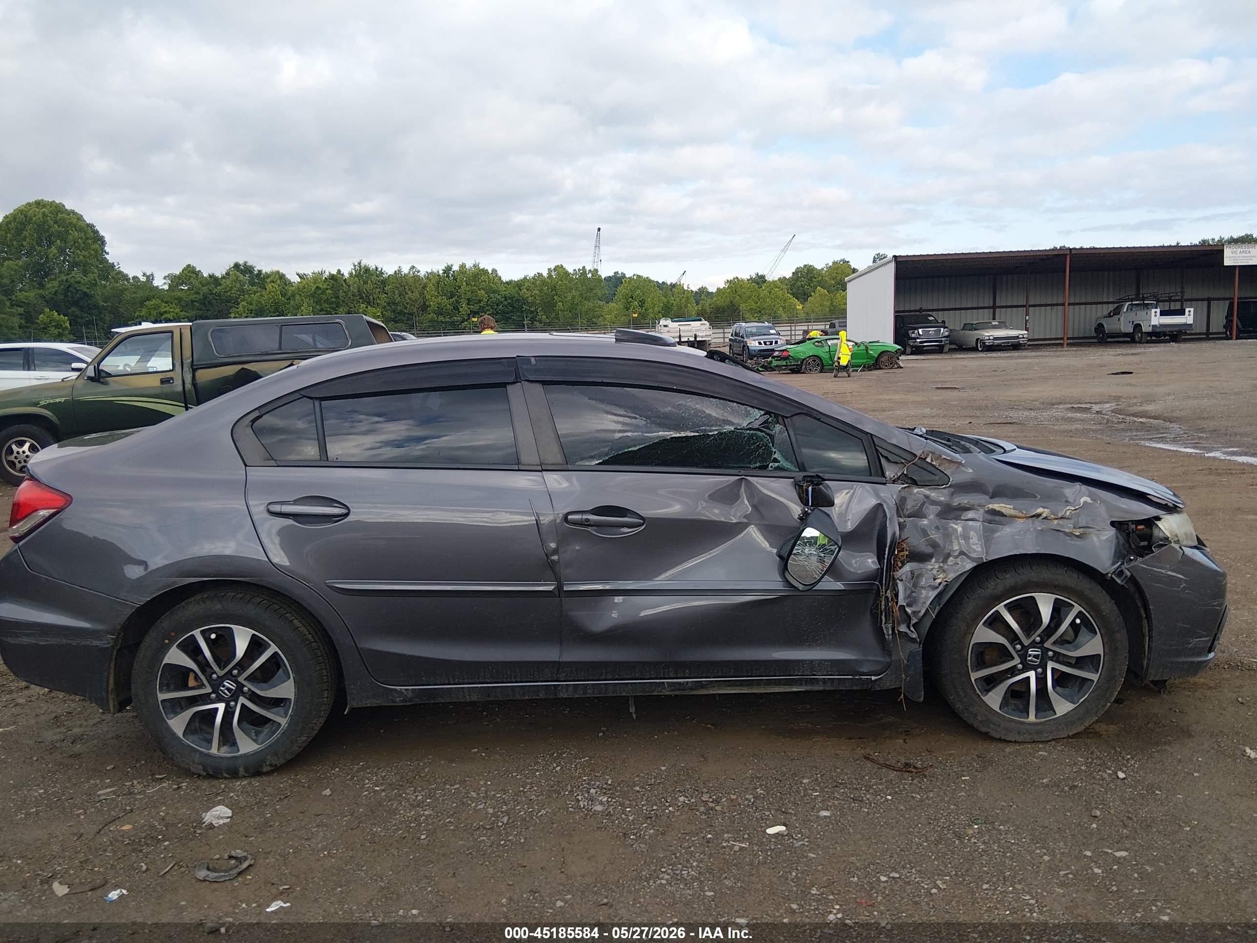 2015 Honda Civic Ex Серый vin: 19XFB2F82FE067647
