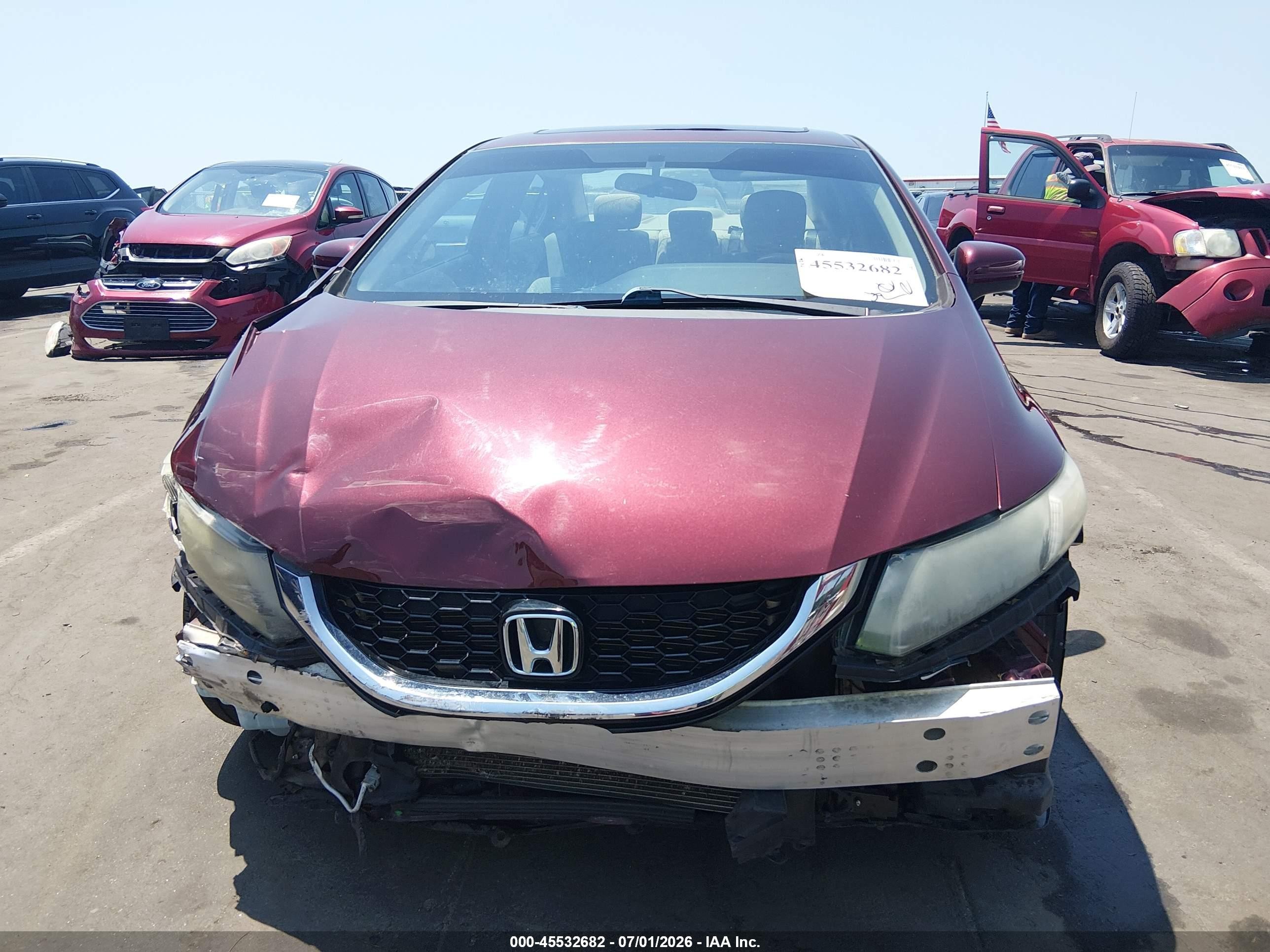 2015 Honda Civic Ex Красный vin: 19XFB2F82FE076249
