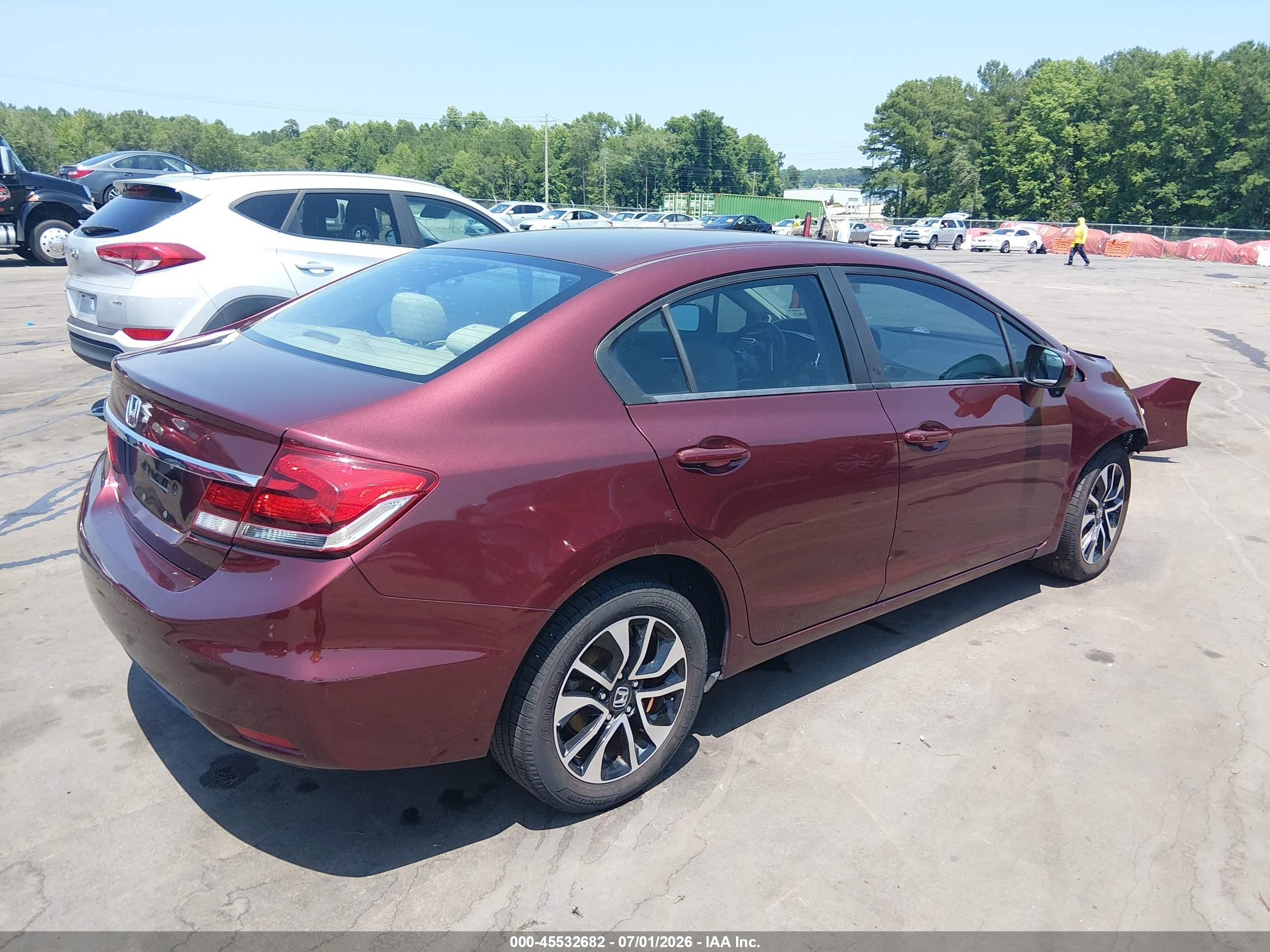 2015 Honda Civic Ex Красный vin: 19XFB2F82FE076249