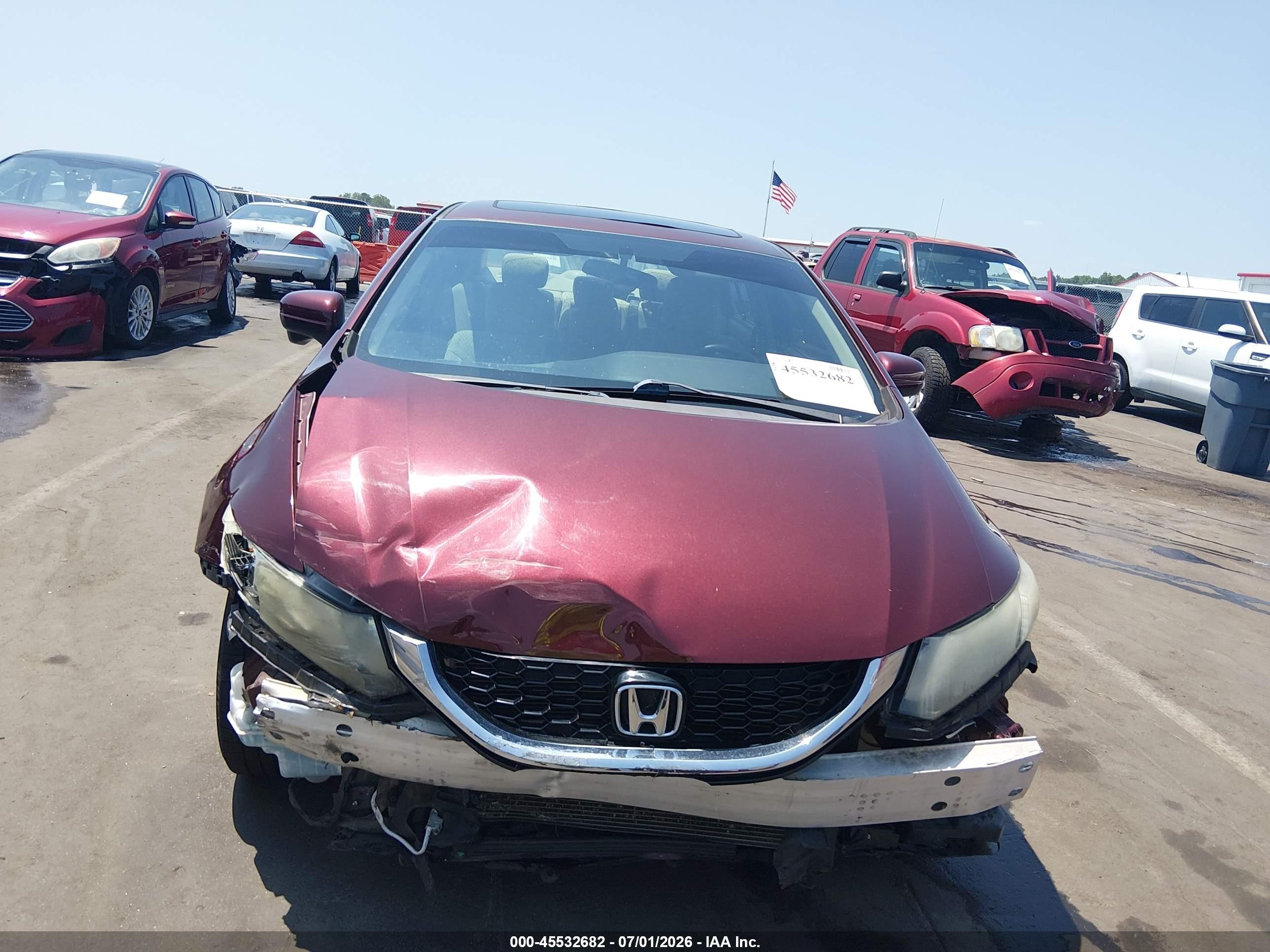 2015 Honda Civic Ex Красный vin: 19XFB2F82FE076249