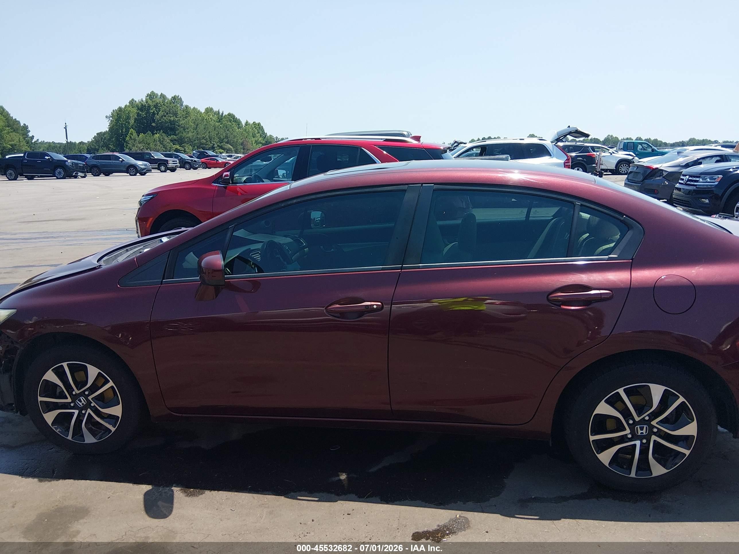 2015 Honda Civic Ex Красный vin: 19XFB2F82FE076249
