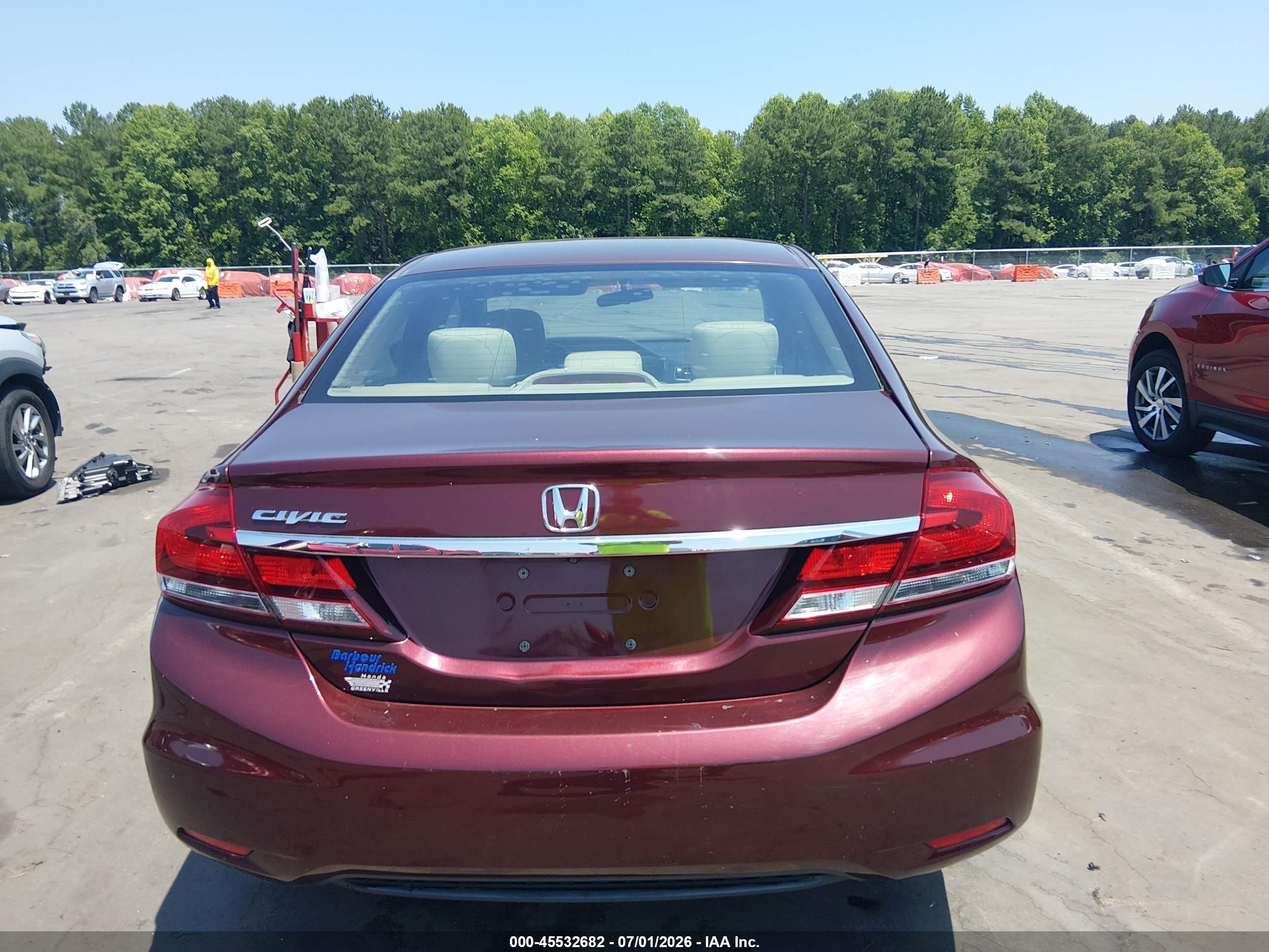 2015 Honda Civic Ex Красный vin: 19XFB2F82FE076249