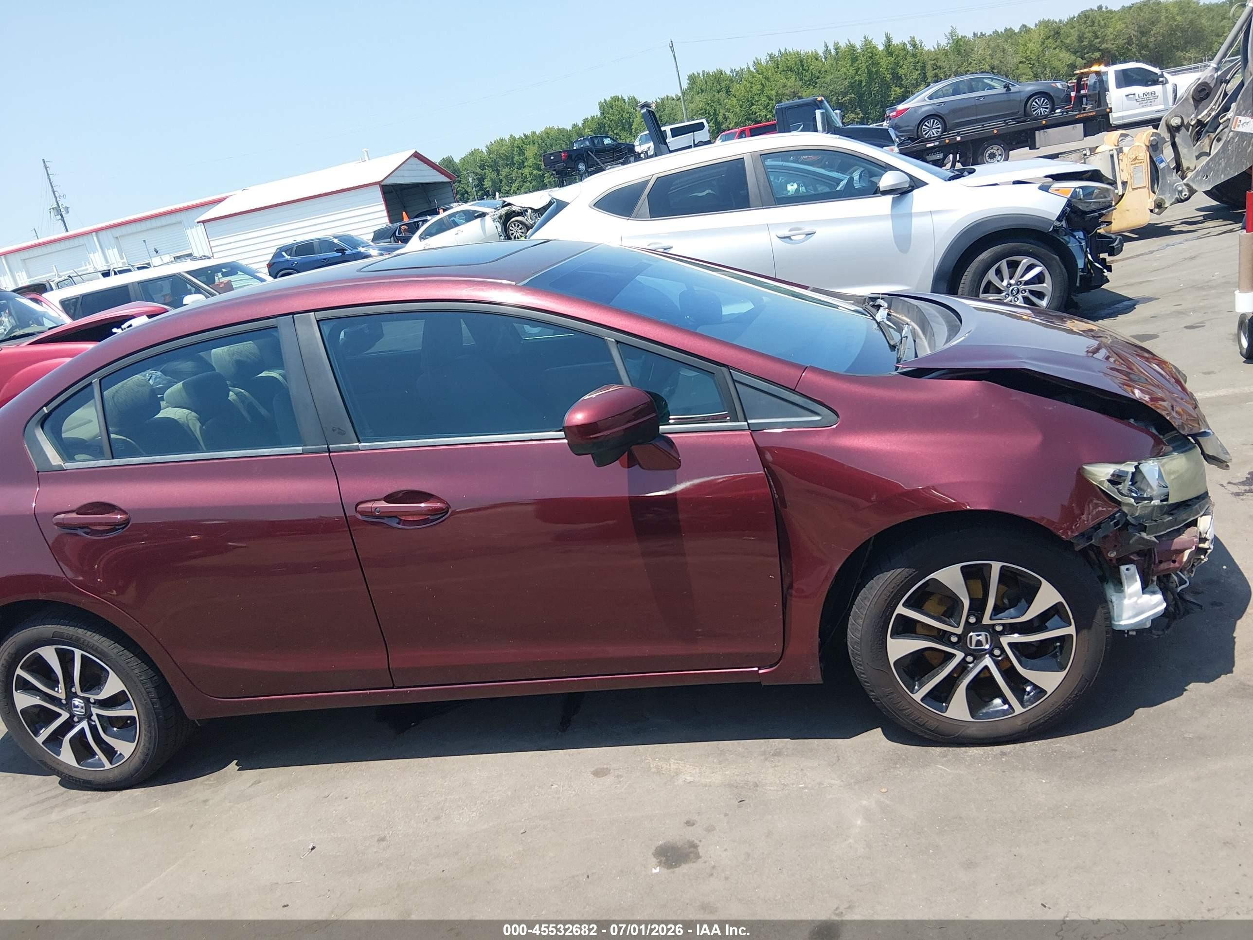2015 Honda Civic Ex Красный vin: 19XFB2F82FE076249