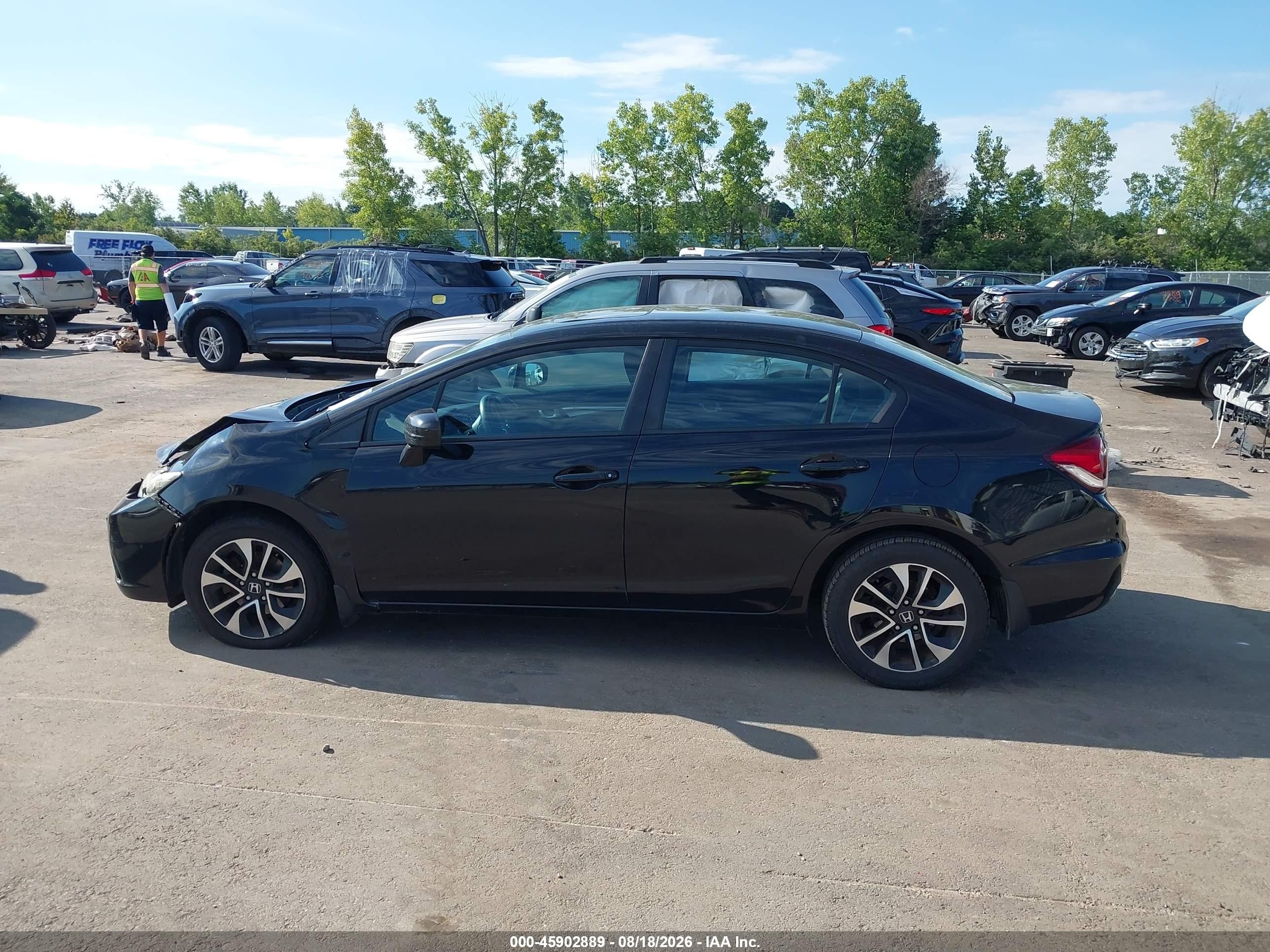 2015 Honda Civic Ex Черный vin: 19XFB2F82FE086960