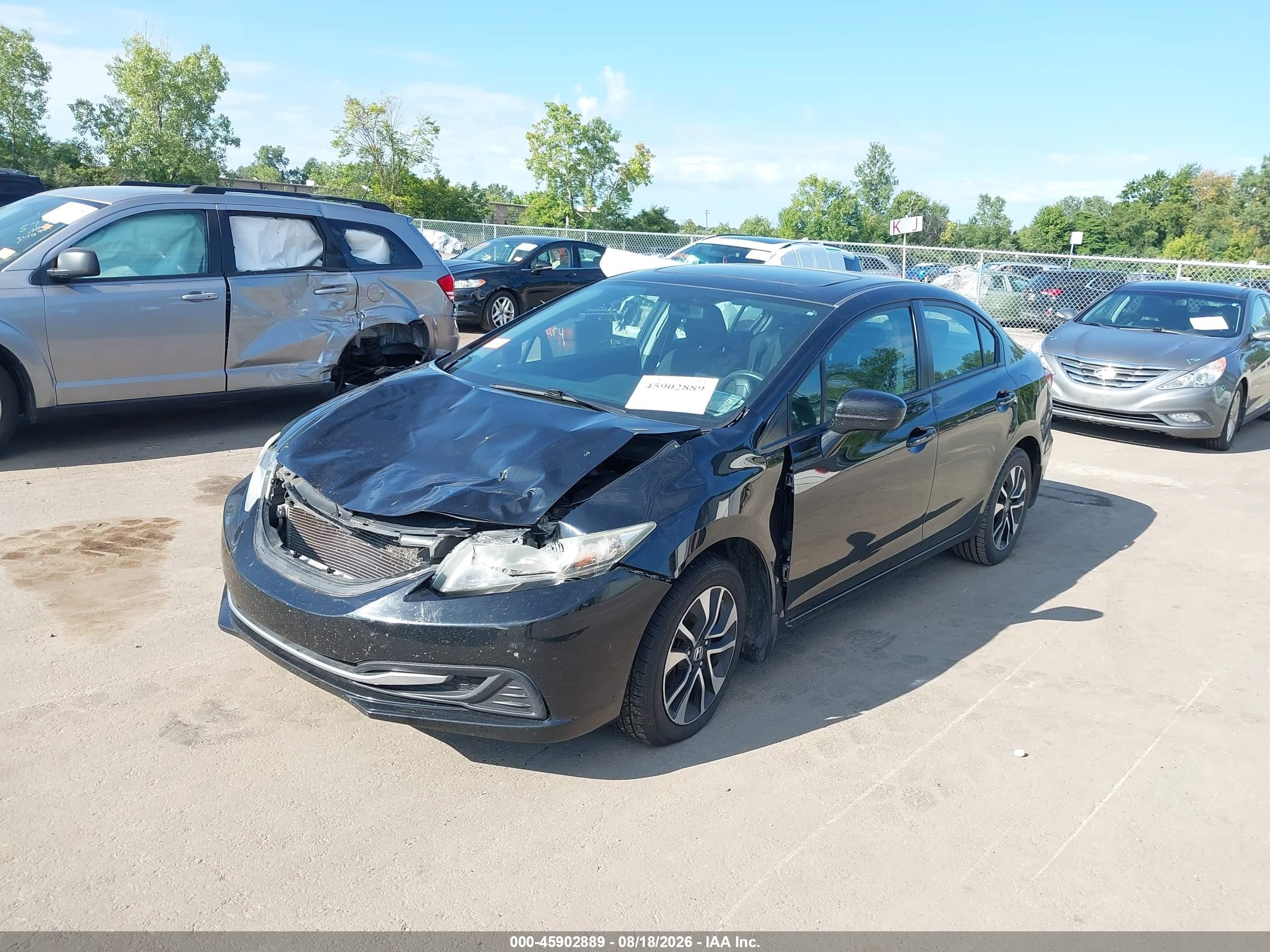 2015 Honda Civic Ex Черный vin: 19XFB2F82FE086960