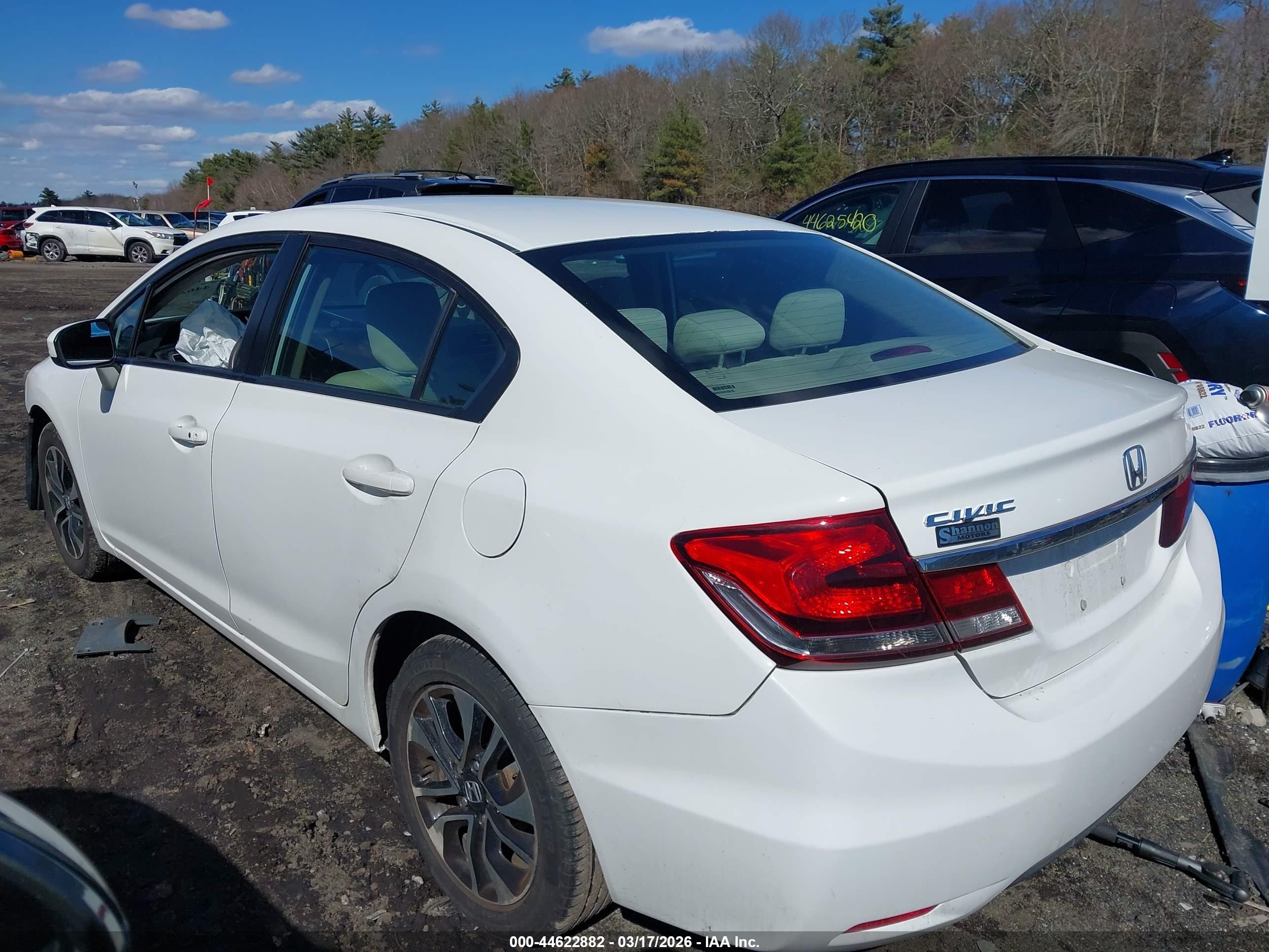 2015 Honda Civic Ex White vin: 19XFB2F82FE224531
