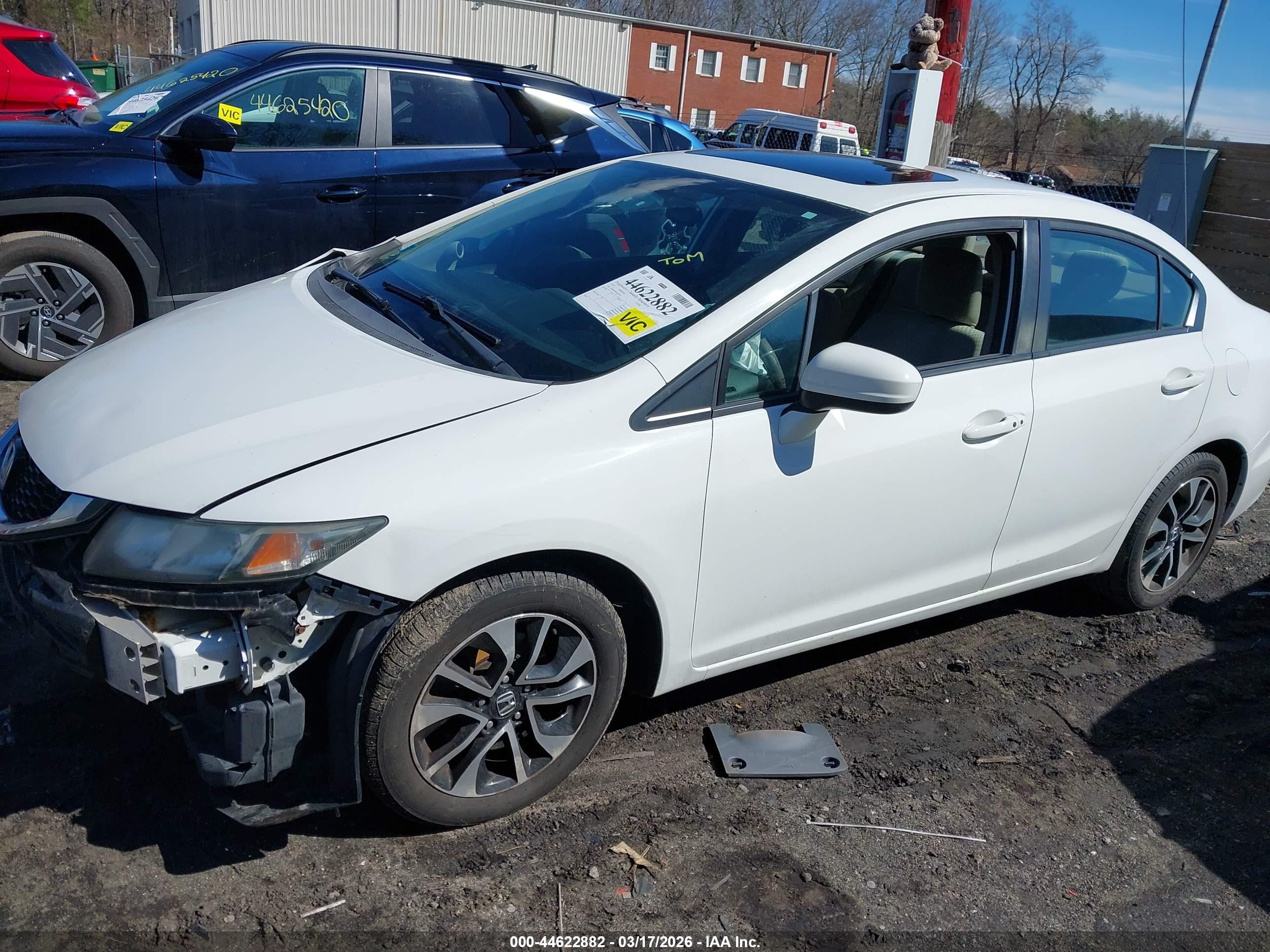 2015 Honda Civic Ex White vin: 19XFB2F82FE224531