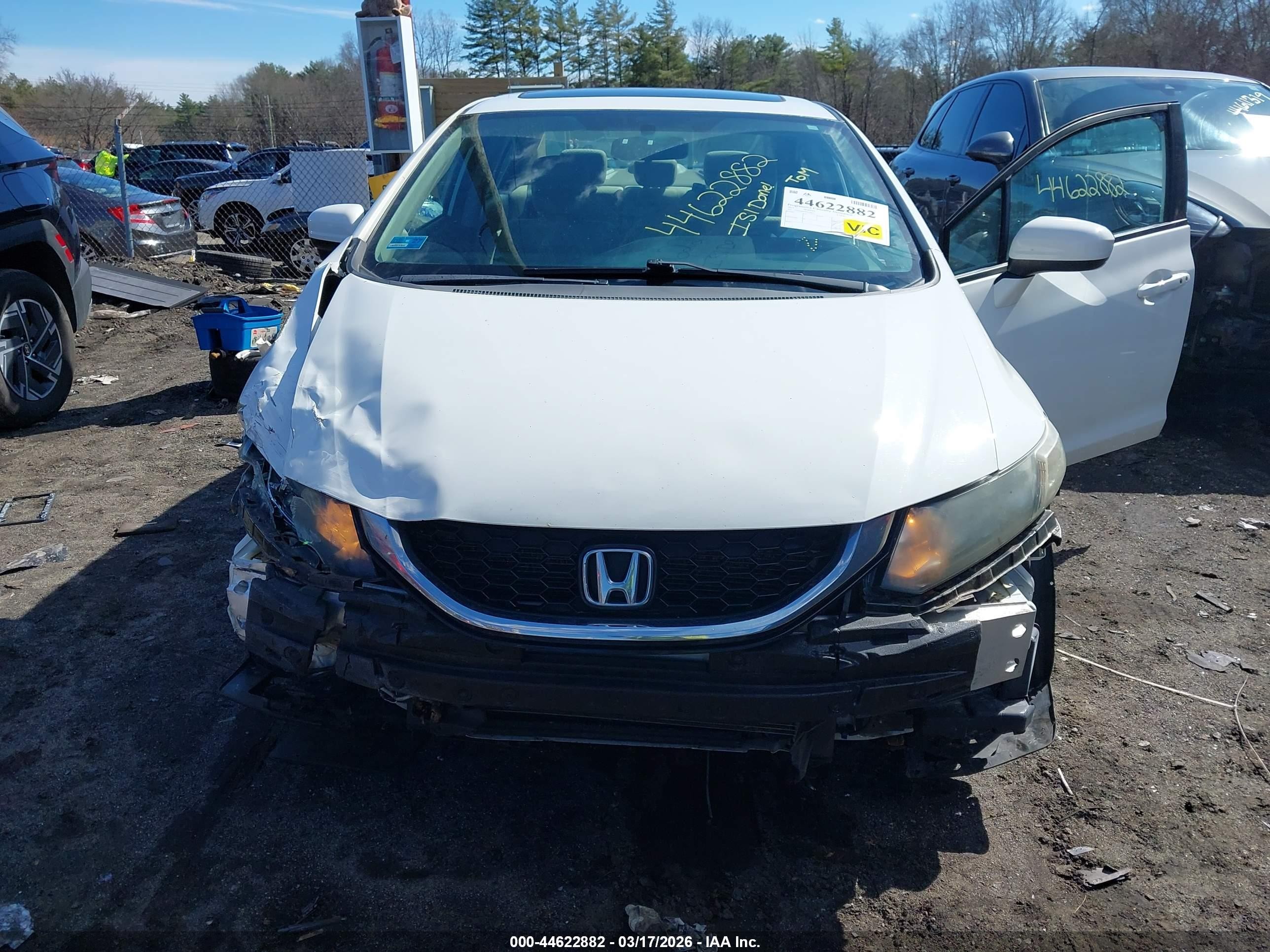 2015 Honda Civic Ex White vin: 19XFB2F82FE224531