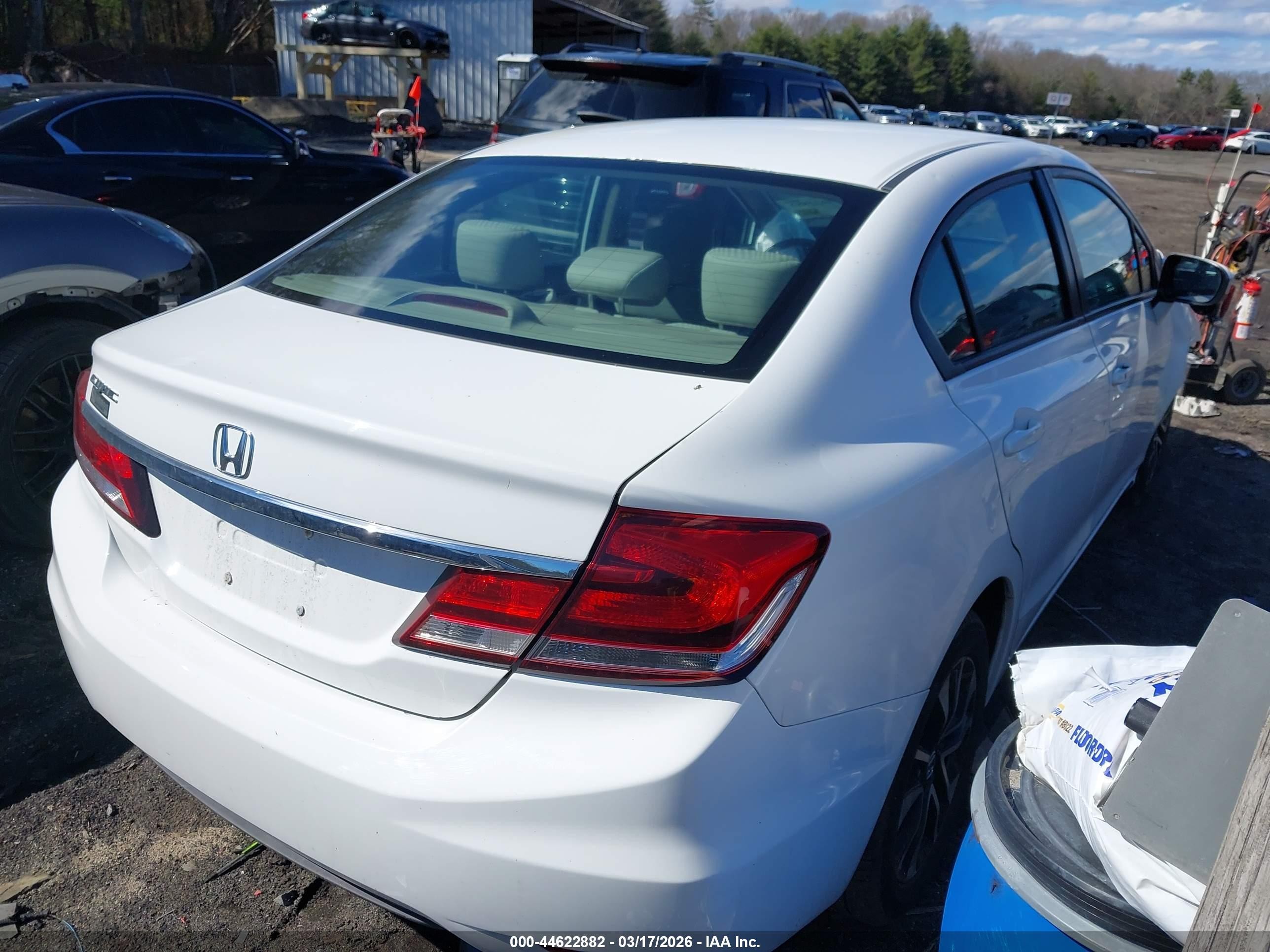 2015 Honda Civic Ex White vin: 19XFB2F82FE224531