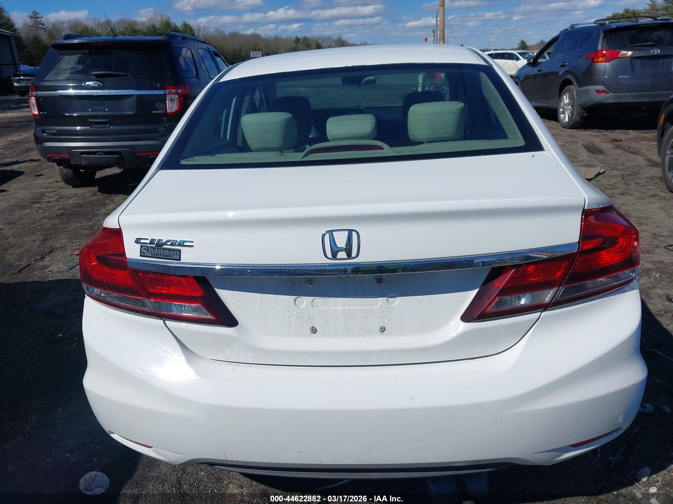 2015 Honda Civic Ex White vin: 19XFB2F82FE224531