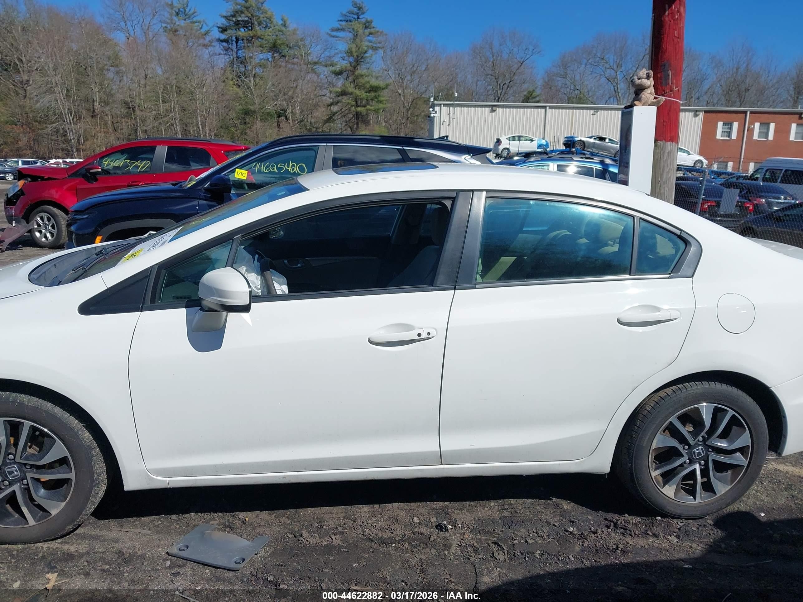 2015 Honda Civic Ex White vin: 19XFB2F82FE224531