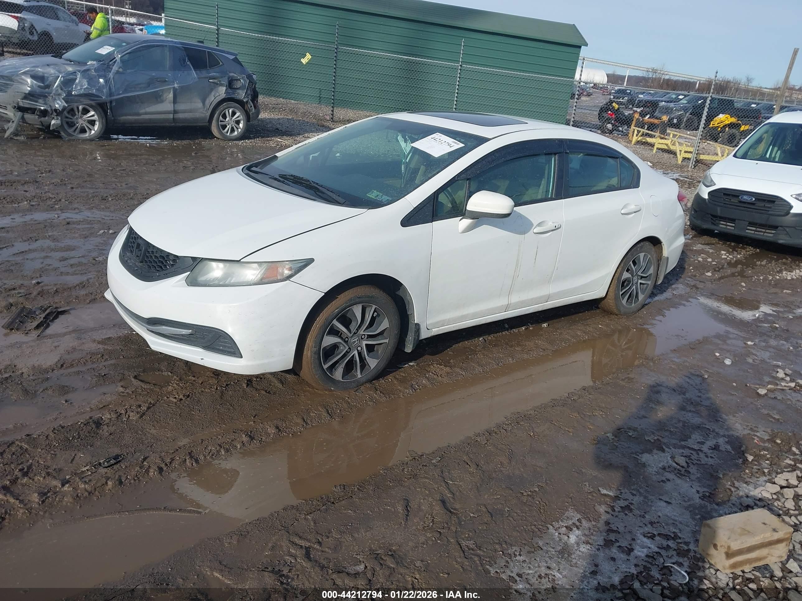 2015 Honda Civic Ex White vin: 19XFB2F82FE234105