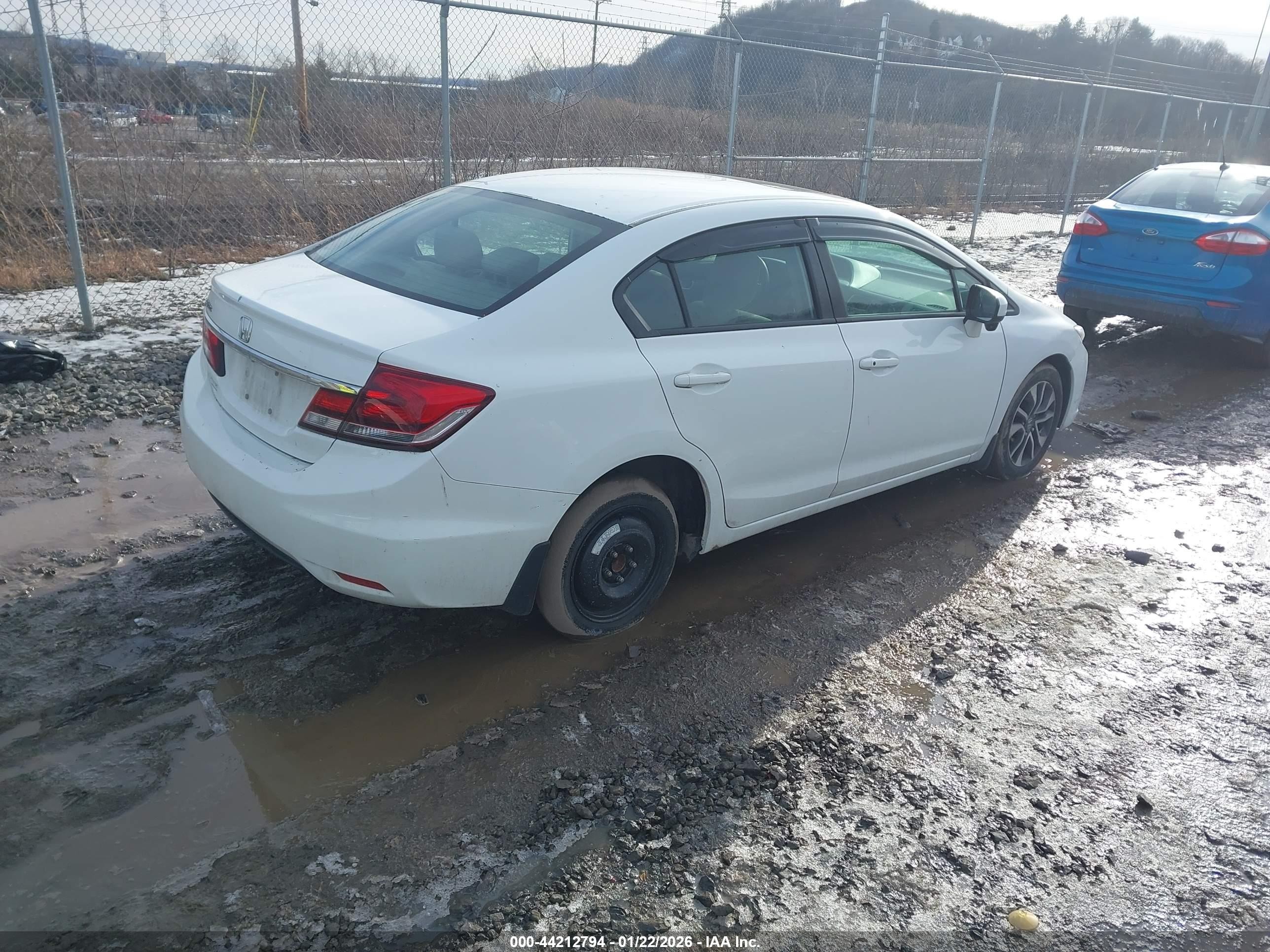 2015 Honda Civic Ex White vin: 19XFB2F82FE234105