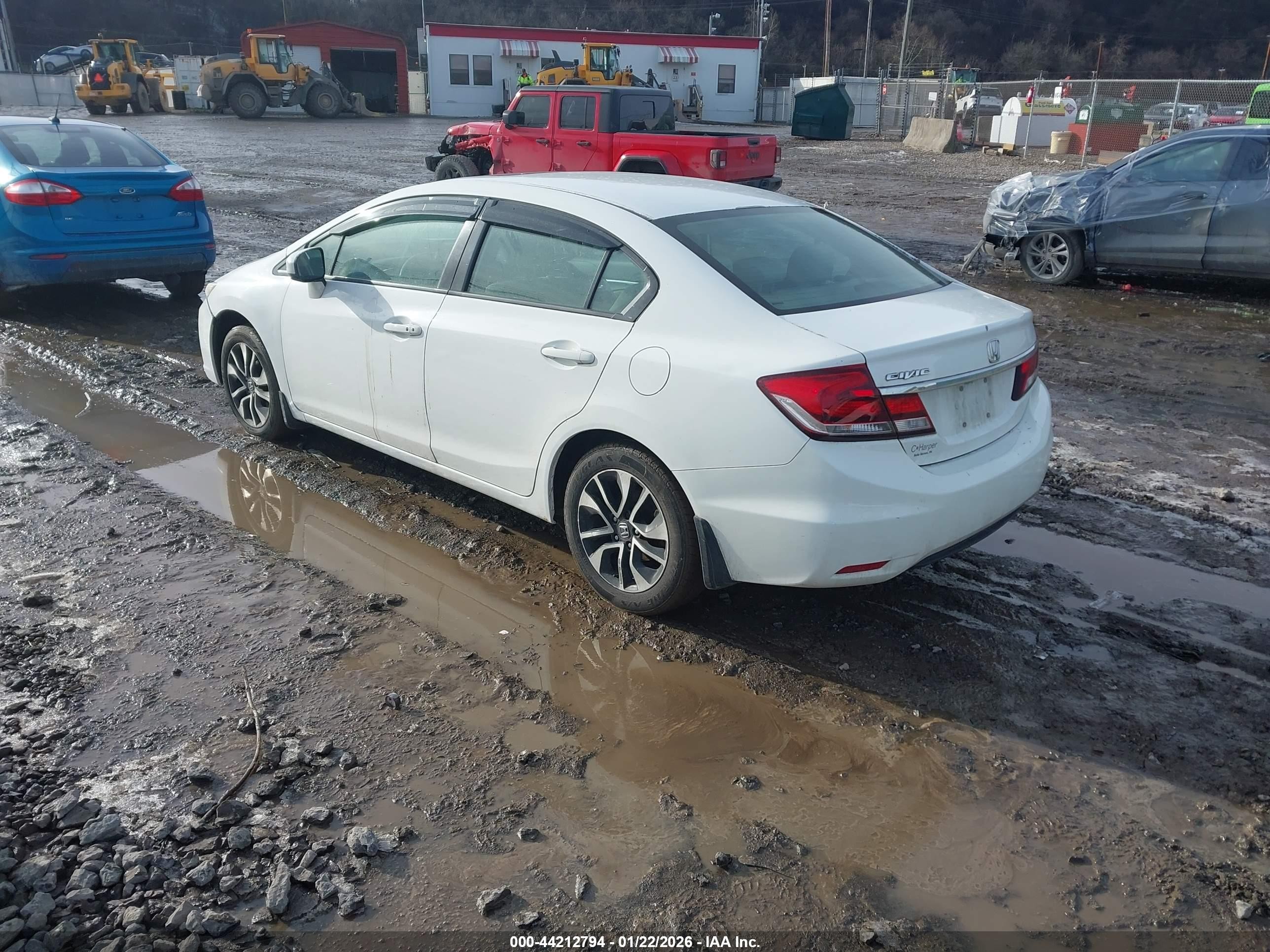 2015 Honda Civic Ex White vin: 19XFB2F82FE234105