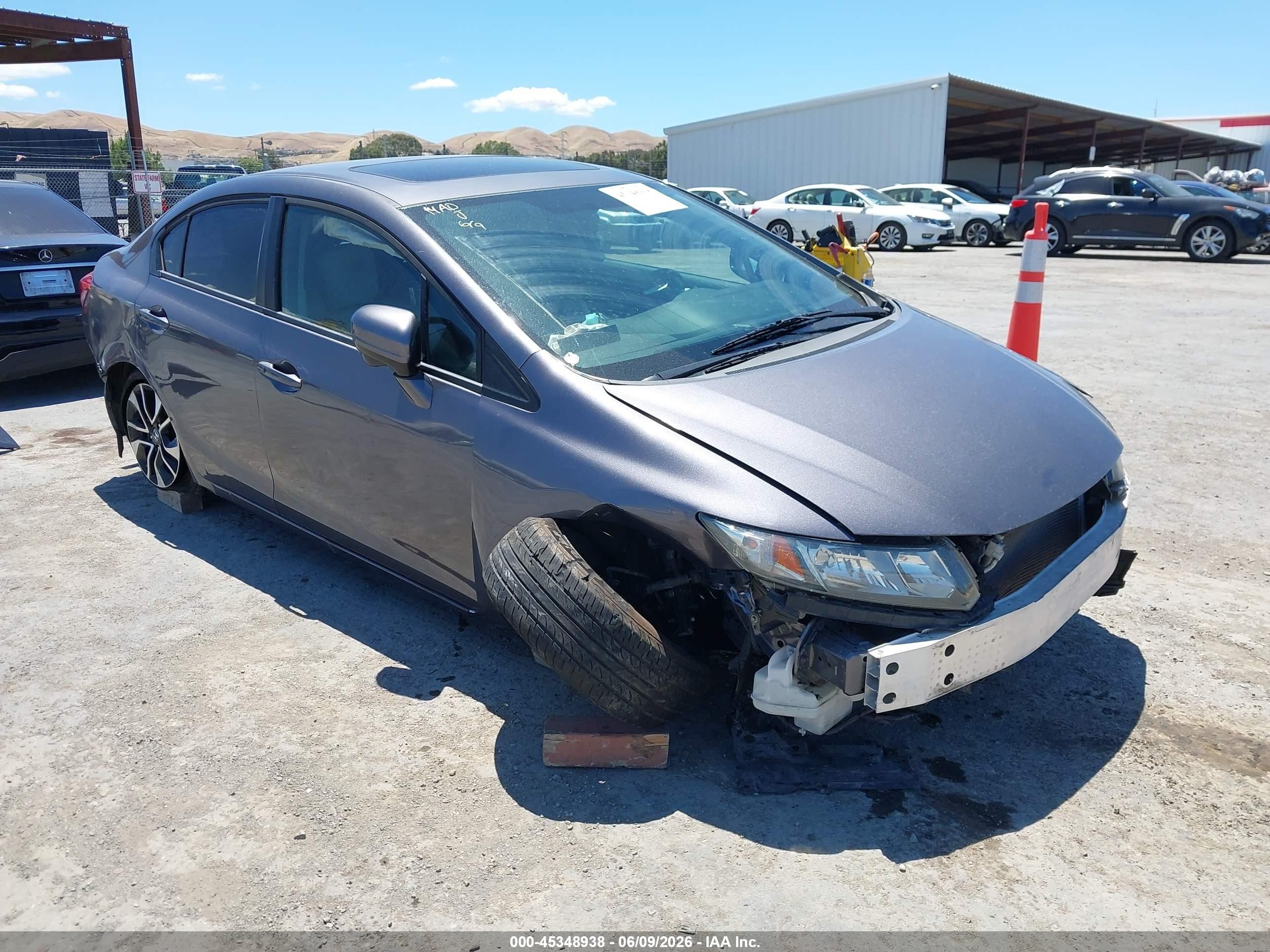 2015 Honda Civic Ex Серый vin: 19XFB2F82FE235724