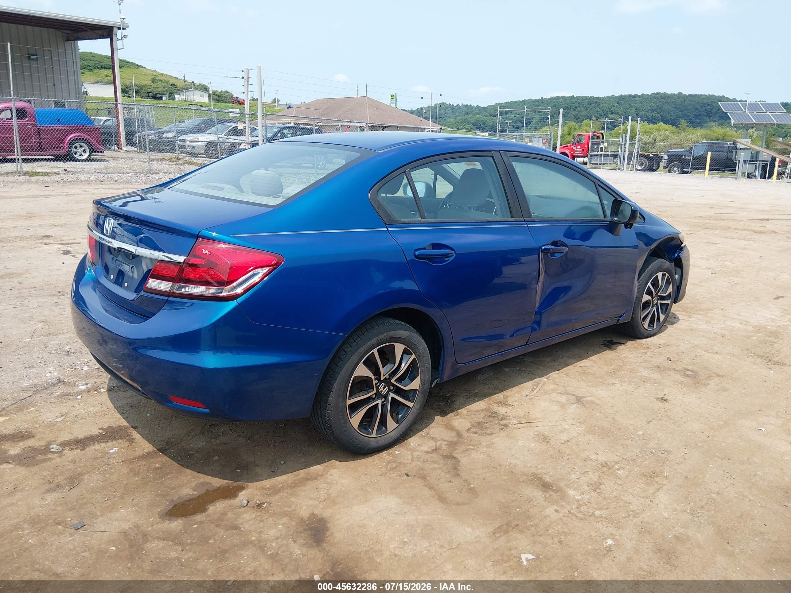 2015 Honda Civic Ex Blue vin: 19XFB2F82FE251986