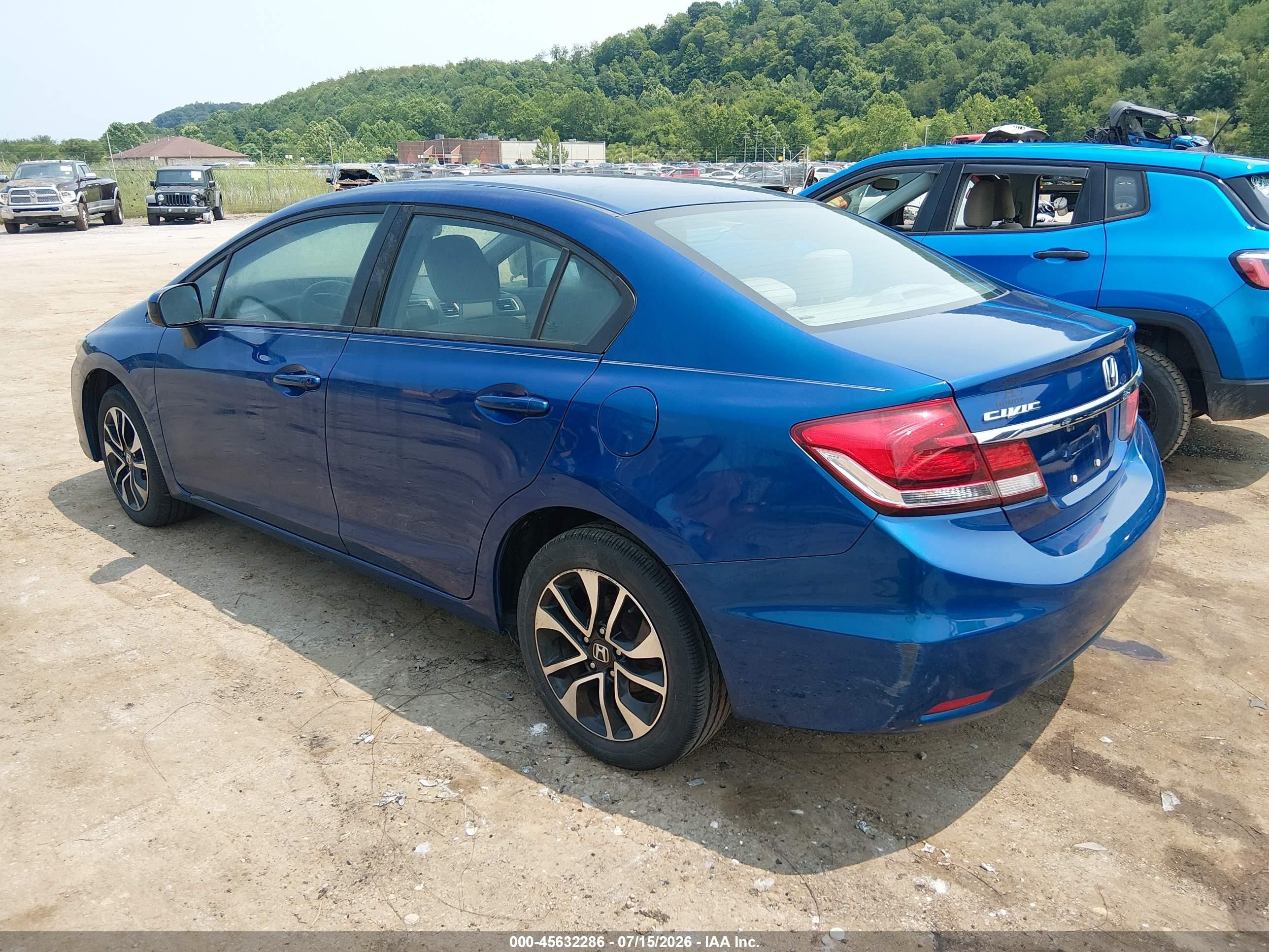 2015 Honda Civic Ex Blue vin: 19XFB2F82FE251986