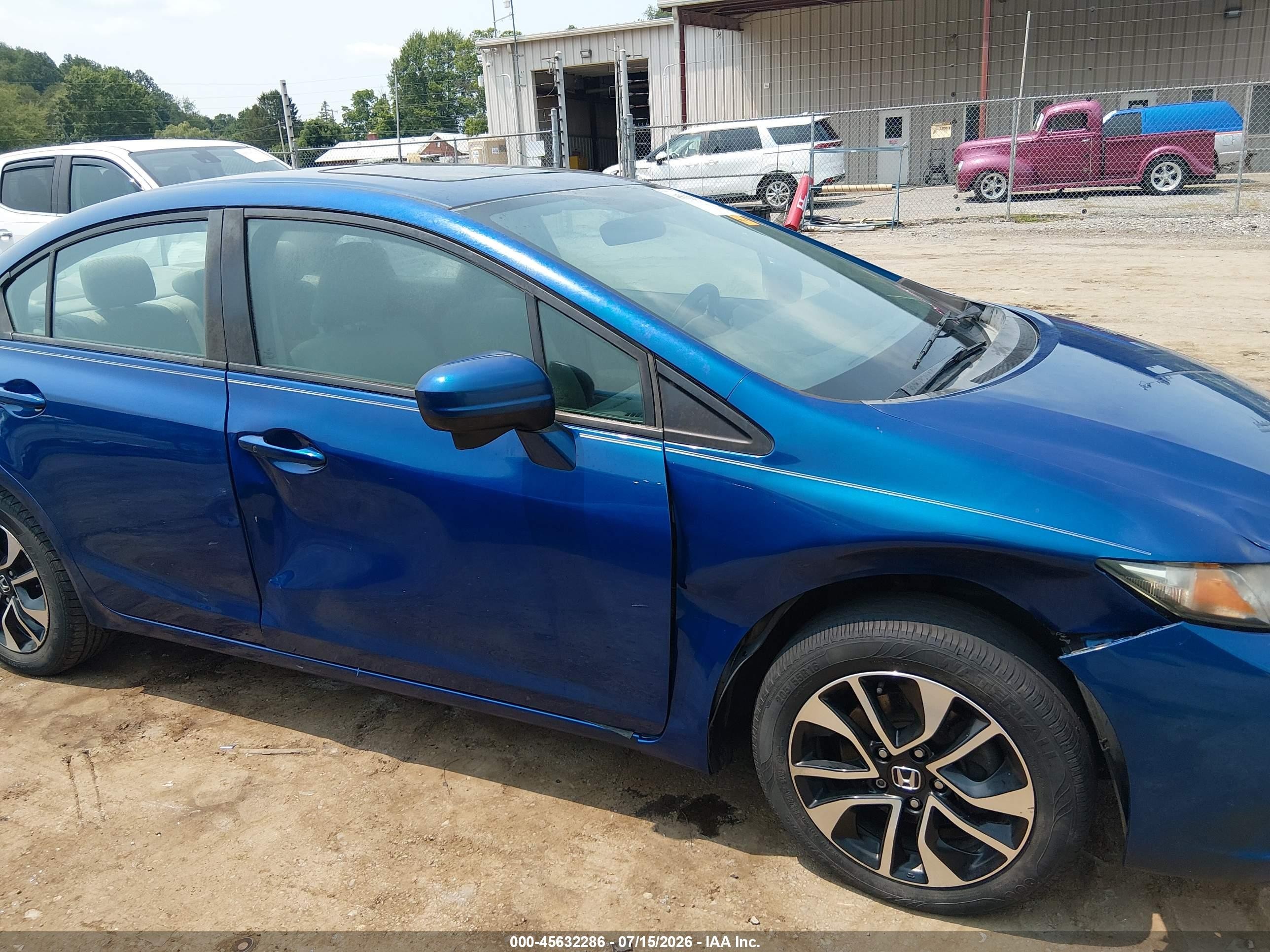 2015 Honda Civic Ex Blue vin: 19XFB2F82FE251986