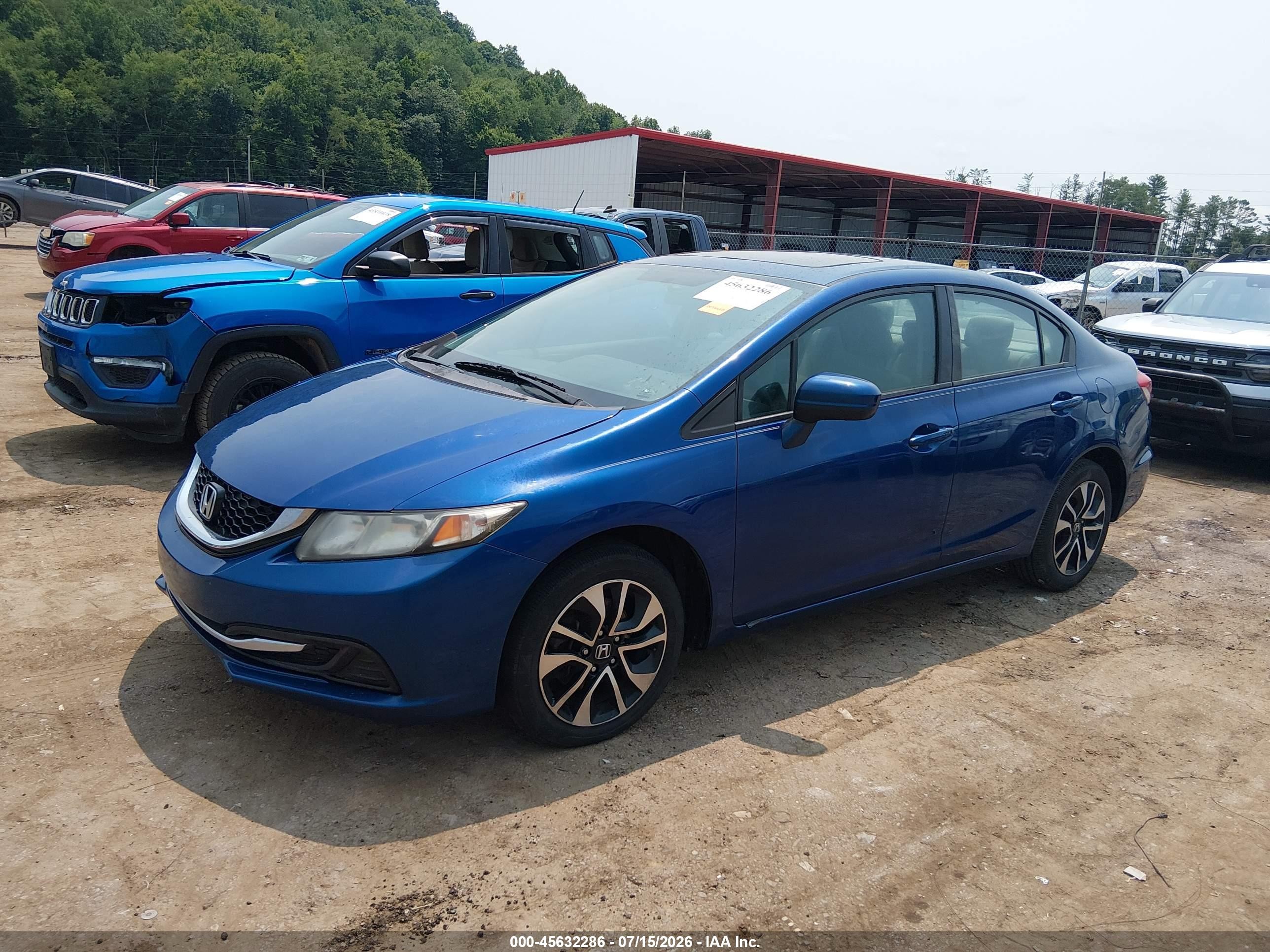 2015 Honda Civic Ex Blue vin: 19XFB2F82FE251986