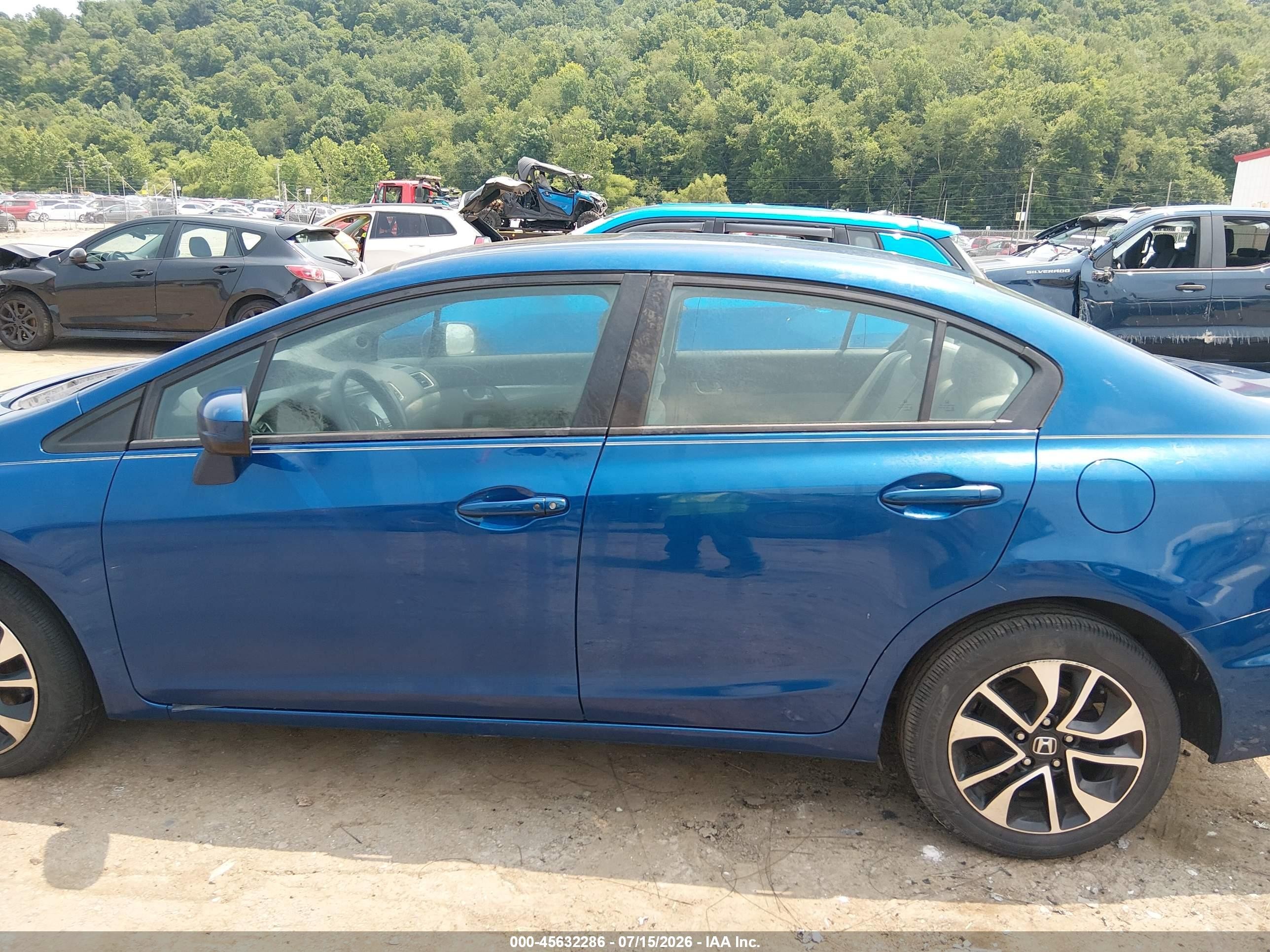 2015 Honda Civic Ex Blue vin: 19XFB2F82FE251986
