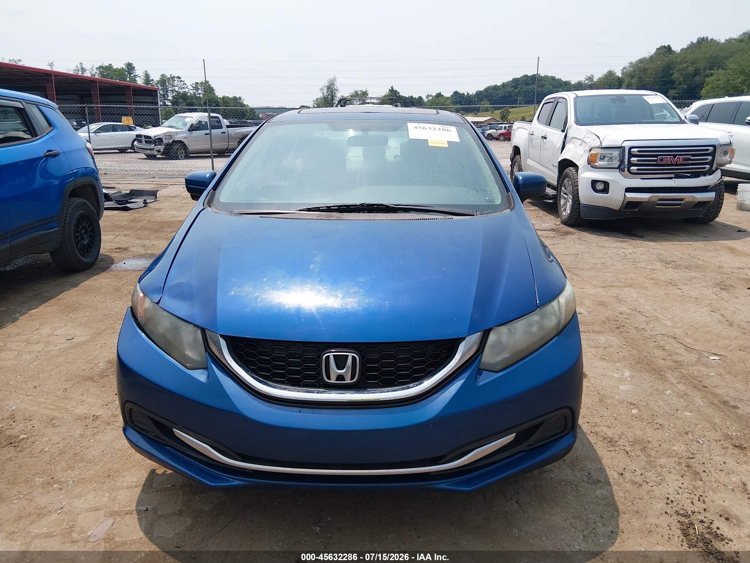 2015 Honda Civic Ex Blue vin: 19XFB2F82FE251986