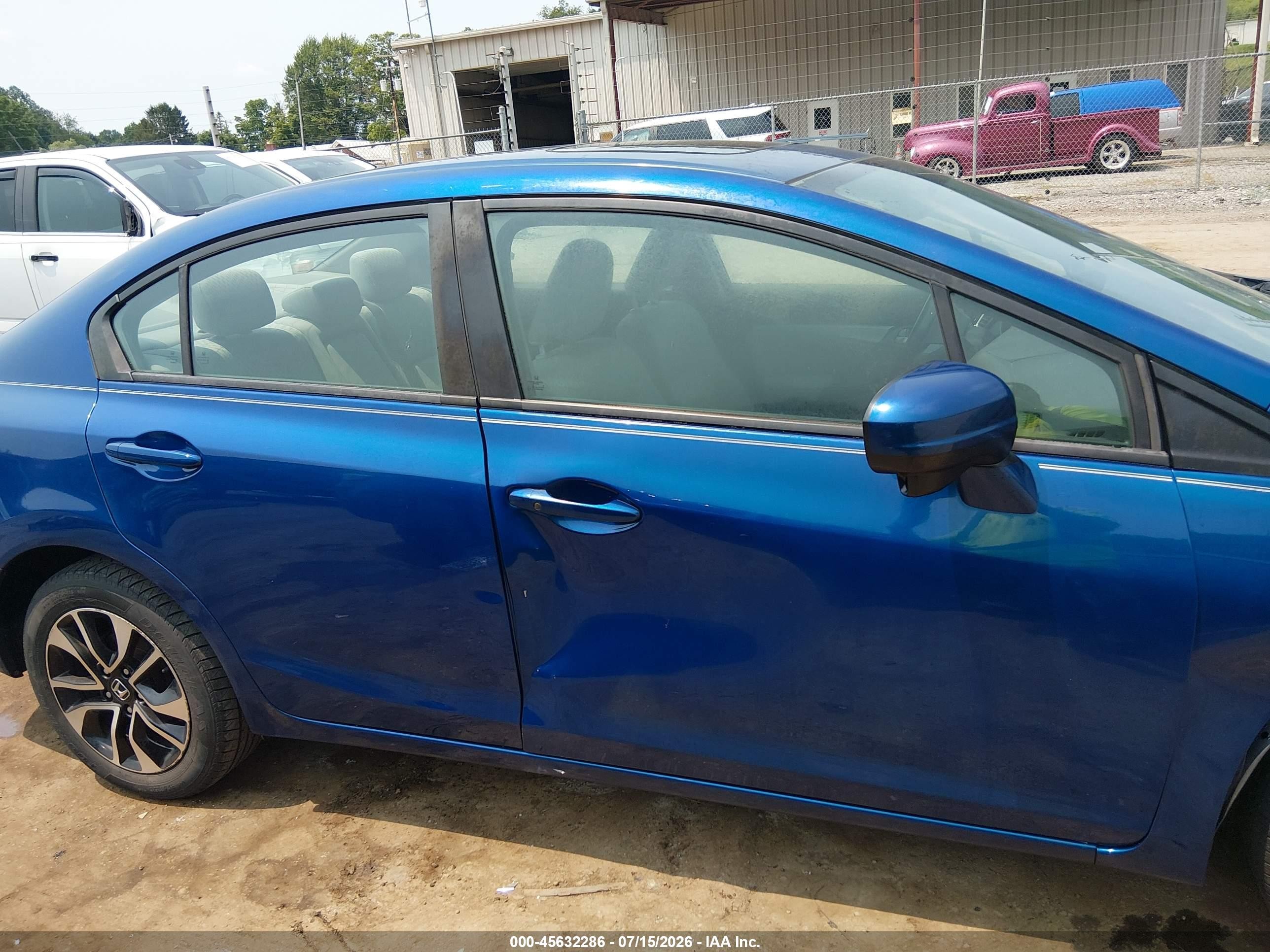 2015 Honda Civic Ex Blue vin: 19XFB2F82FE251986