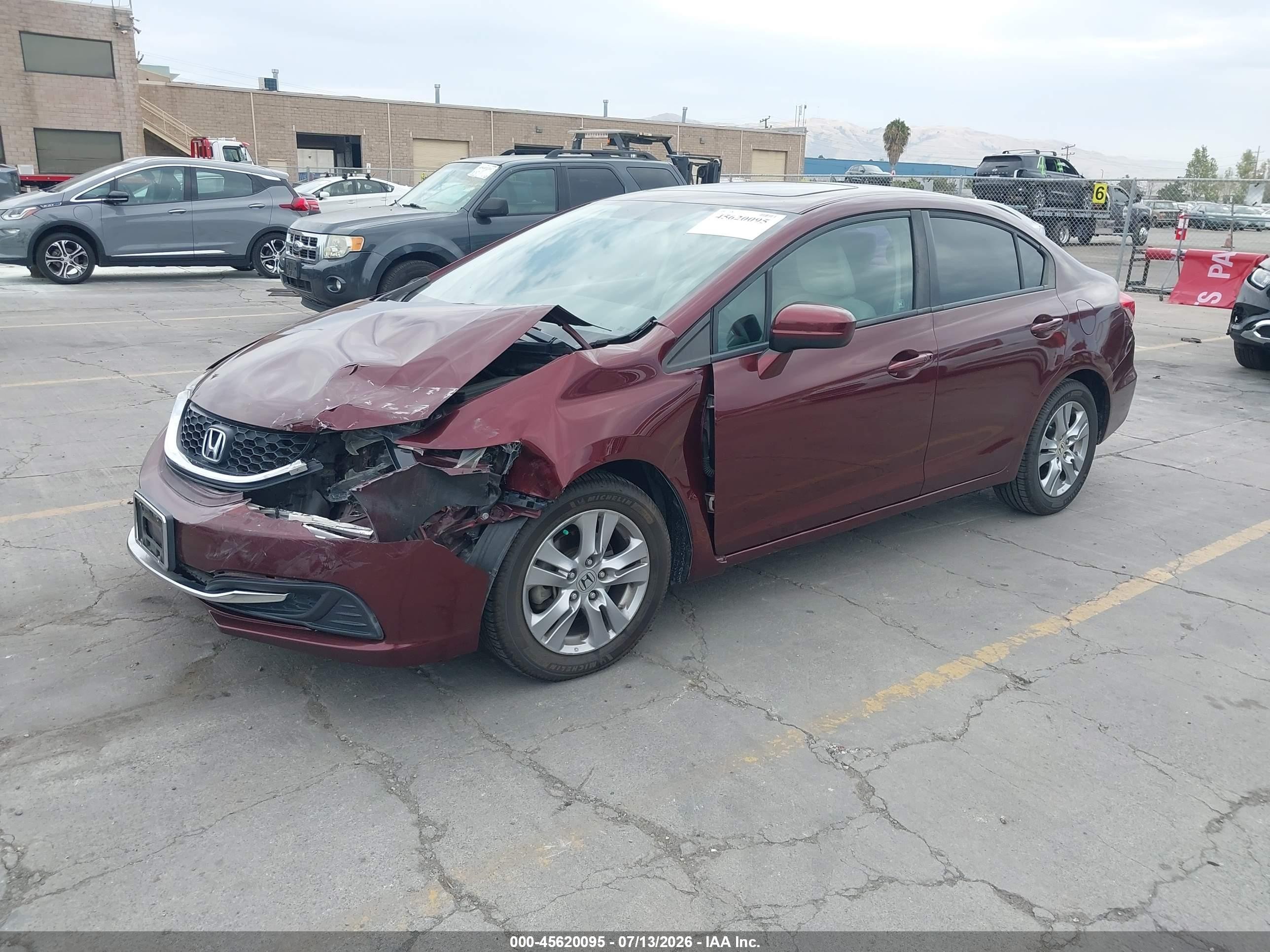 2015 Honda Civic Ex Red vin: 19XFB2F82FE252166