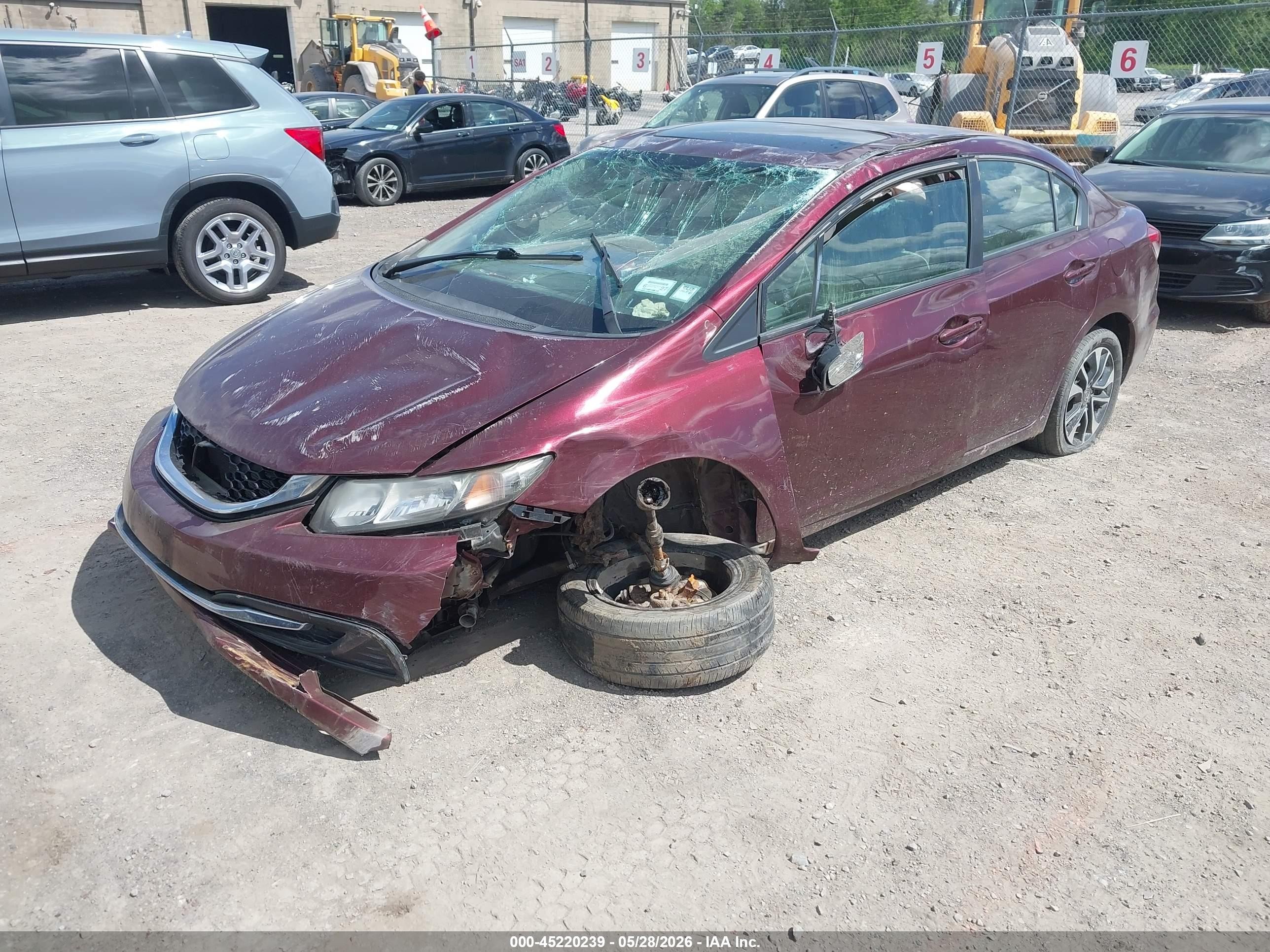 2015 Honda Civic Ex Burgundy vin: 19XFB2F82FE283532