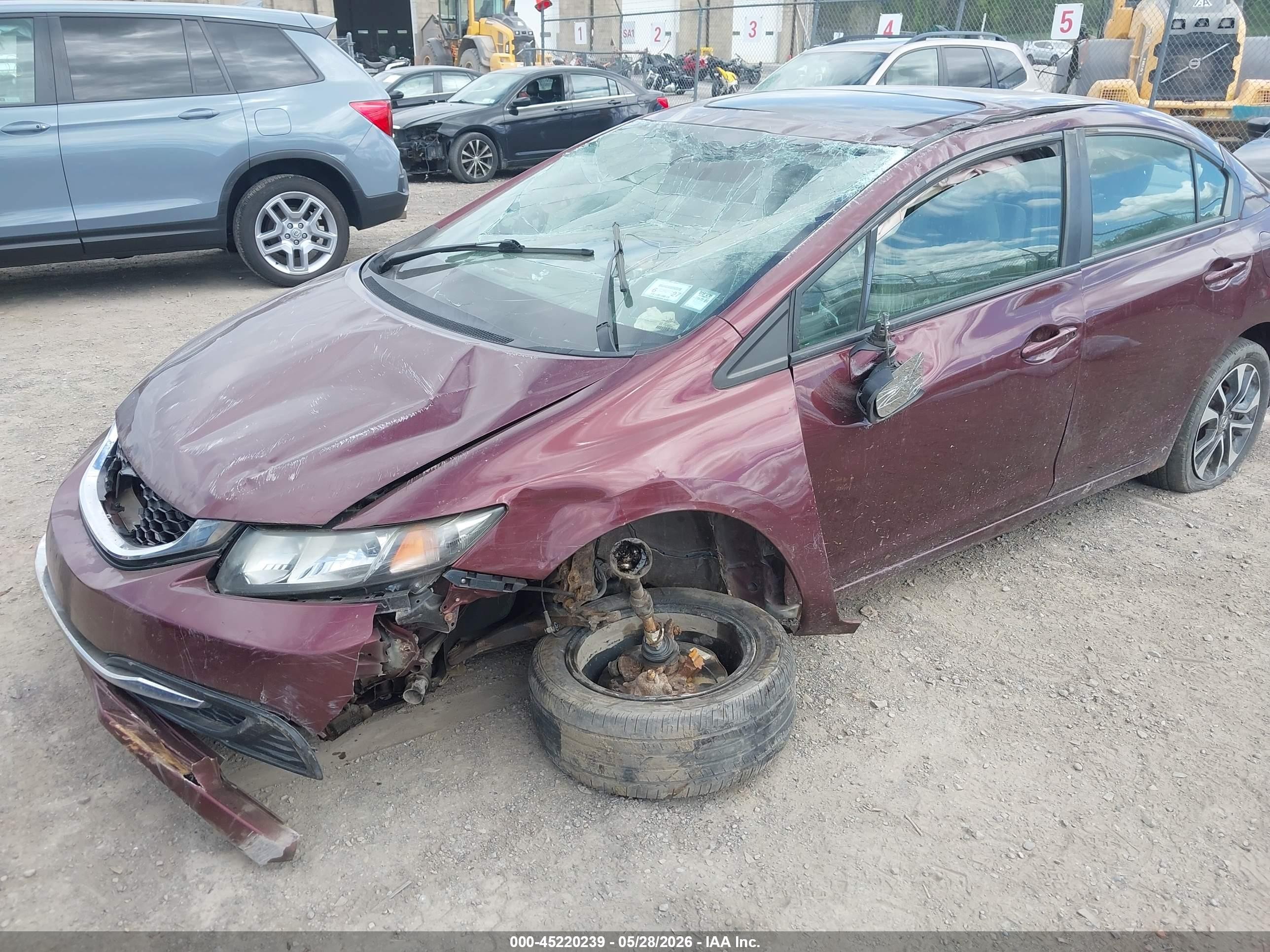 2015 Honda Civic Ex Burgundy vin: 19XFB2F82FE283532