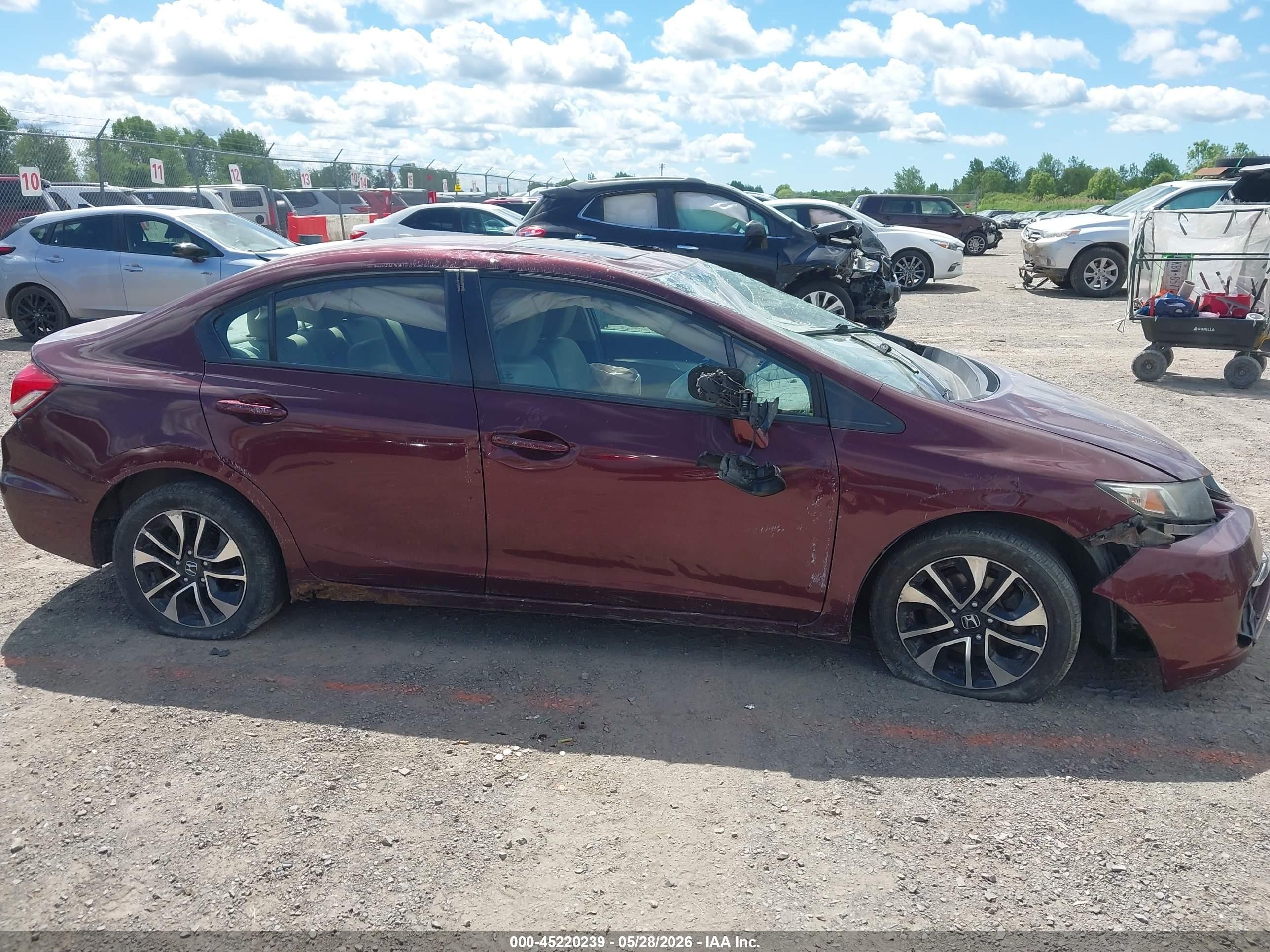 2015 Honda Civic Ex Burgundy vin: 19XFB2F82FE283532