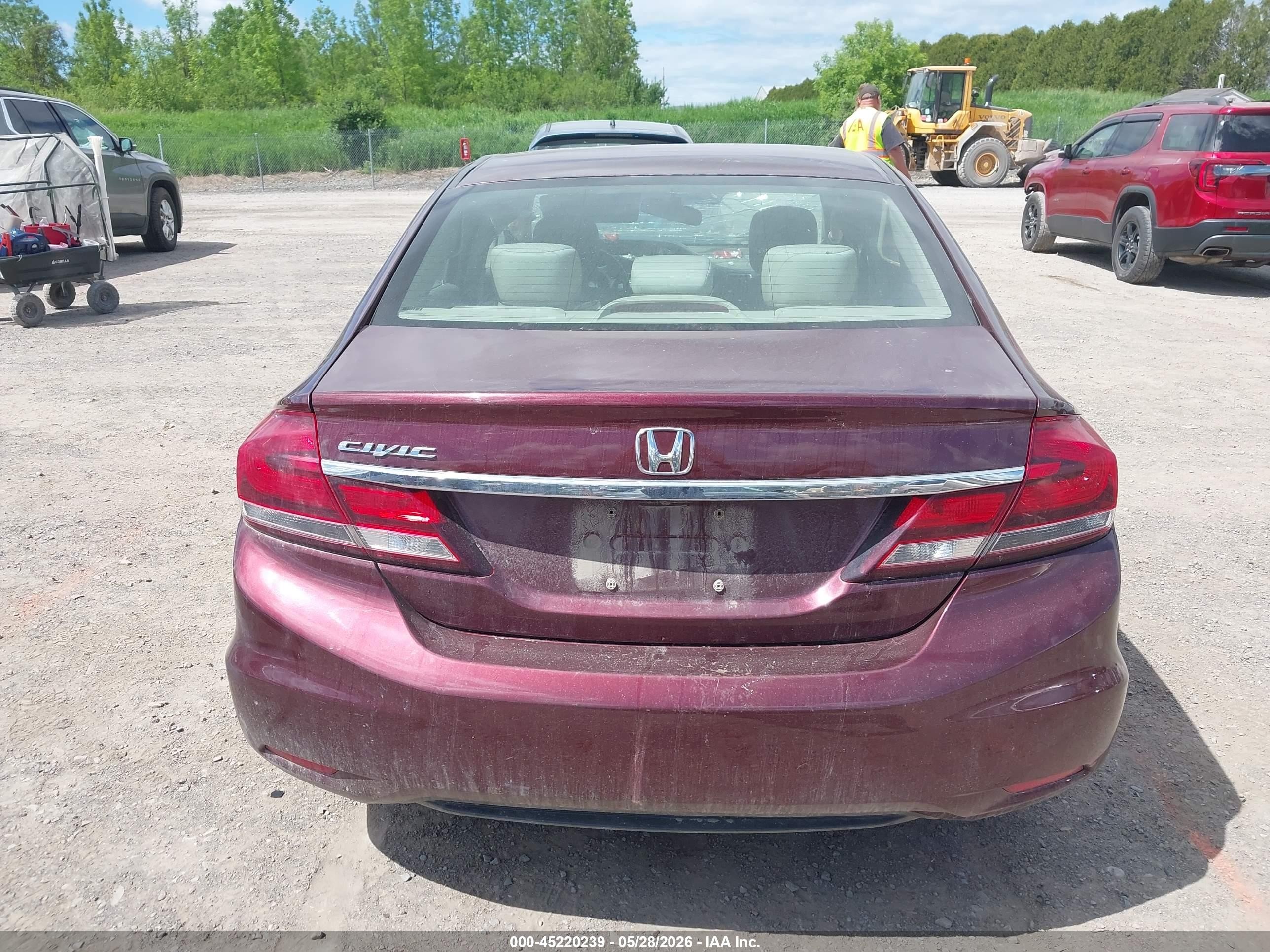 2015 Honda Civic Ex Burgundy vin: 19XFB2F82FE283532