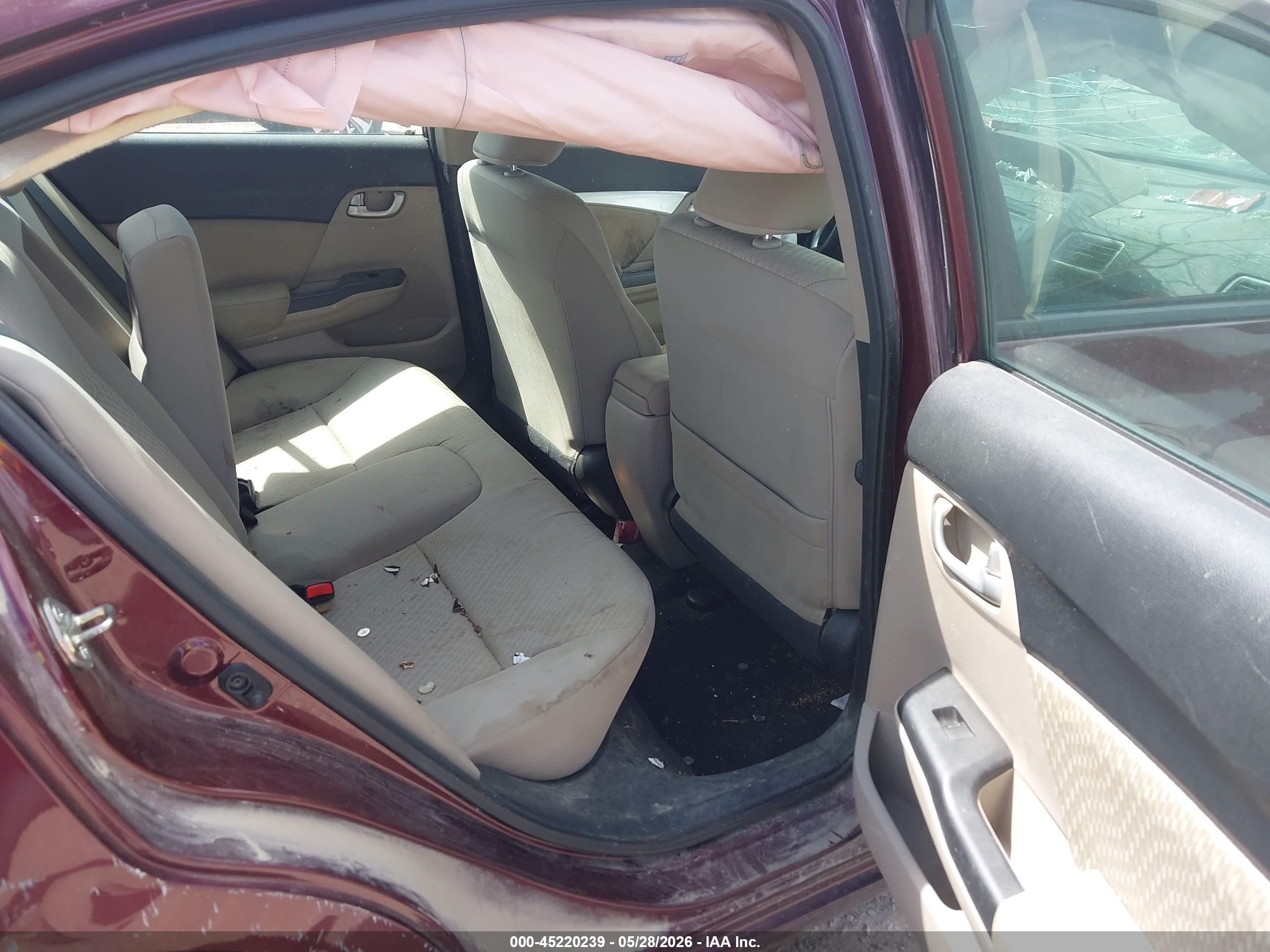 2015 Honda Civic Ex Burgundy vin: 19XFB2F82FE283532