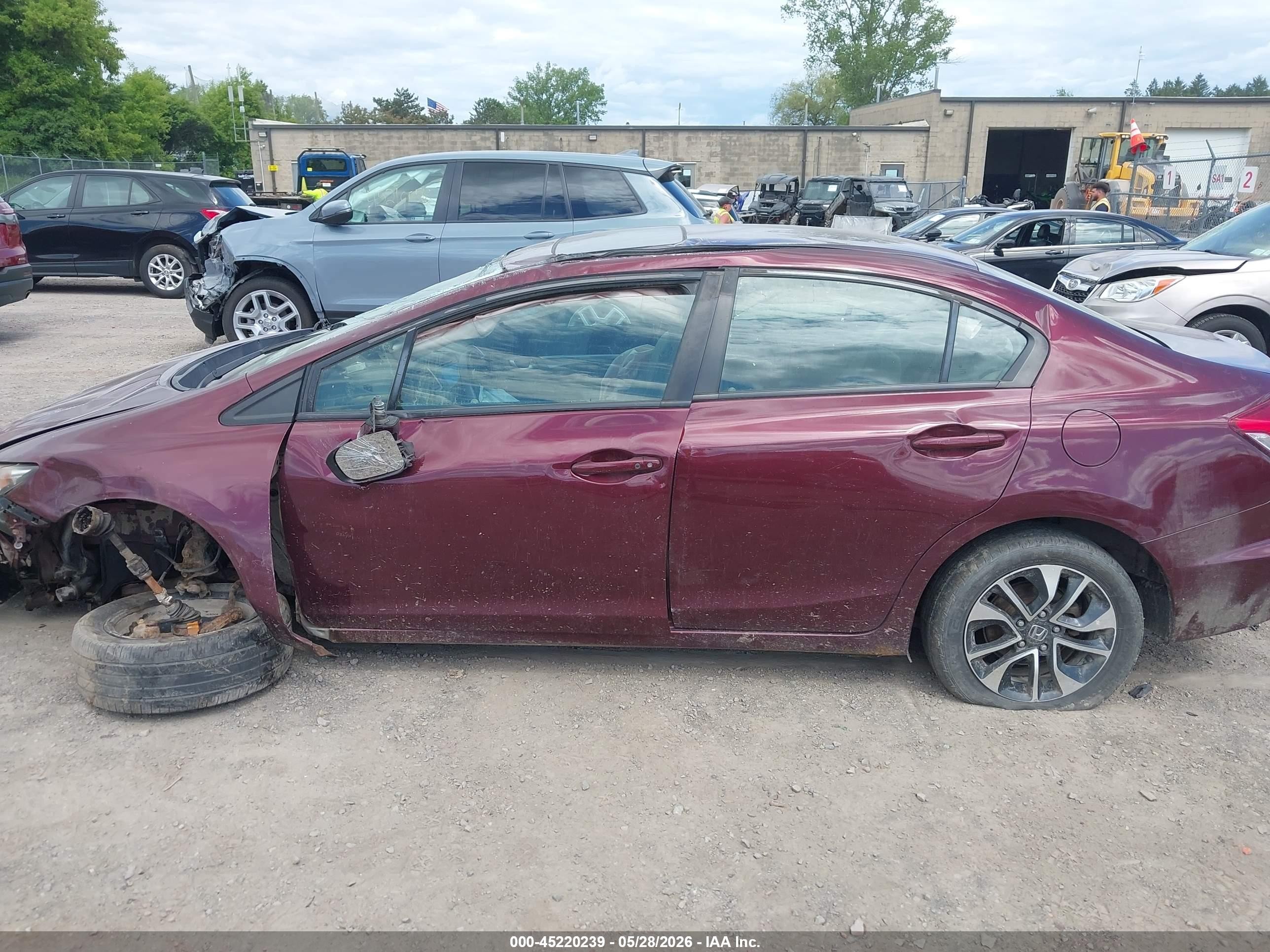 2015 Honda Civic Ex Burgundy vin: 19XFB2F82FE283532
