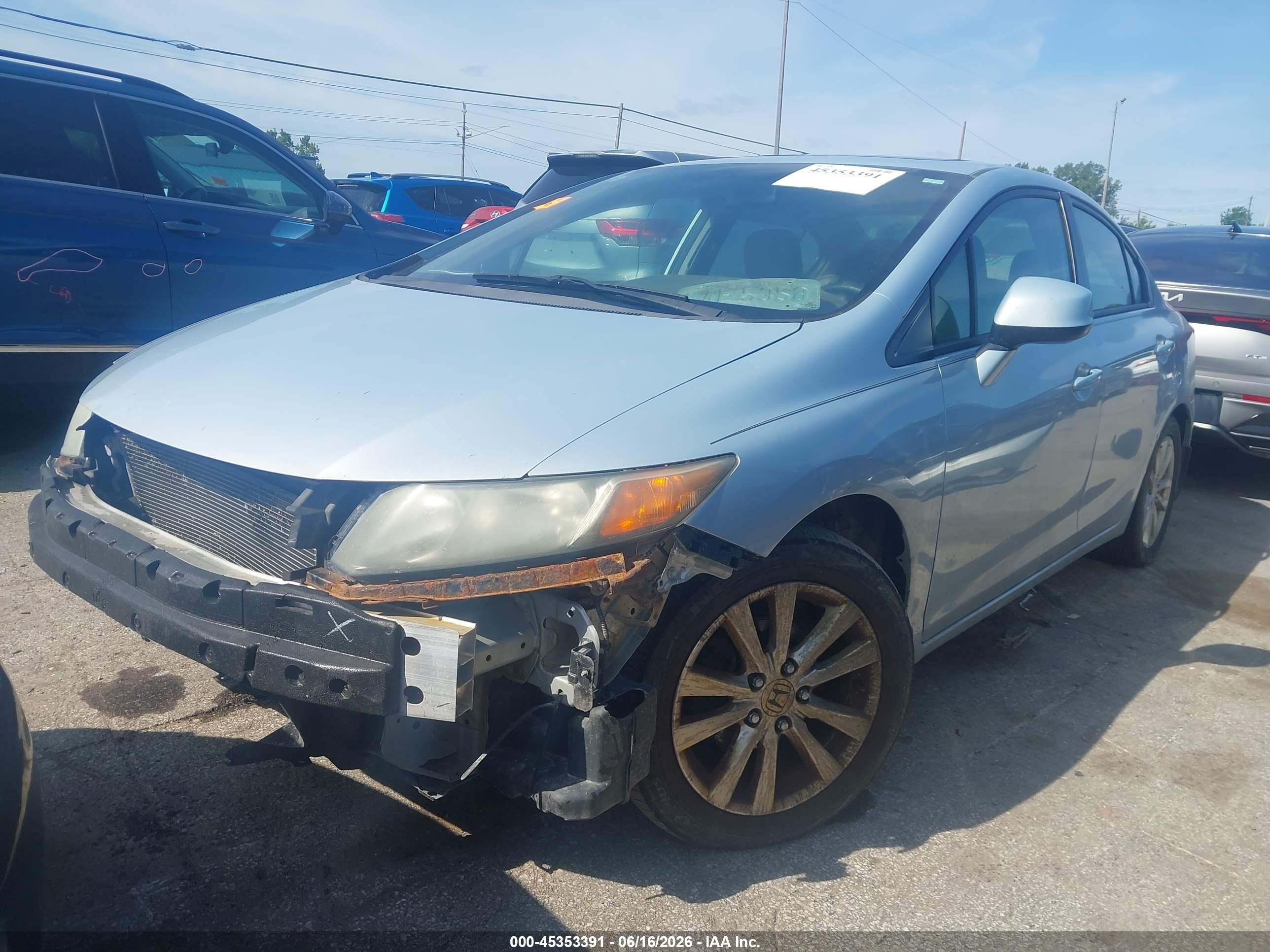 2012 Honda Civic Ex Silver vin: 19XFB2F83CE006092