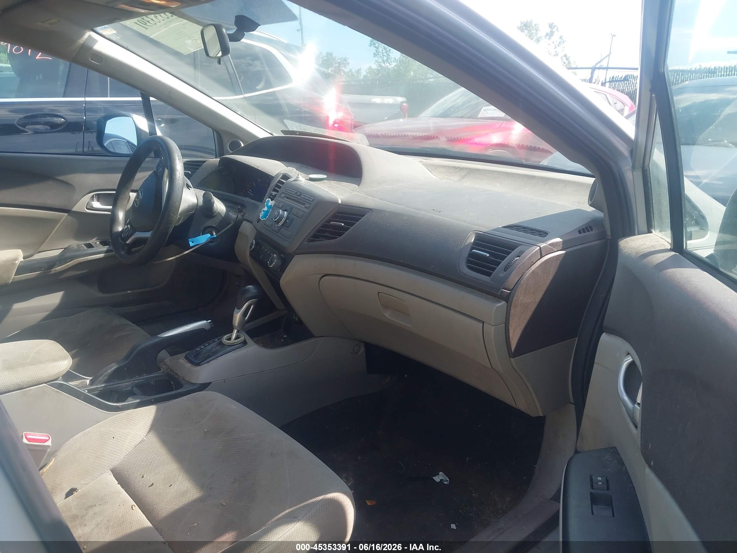 2012 Honda Civic Ex Silver vin: 19XFB2F83CE006092
