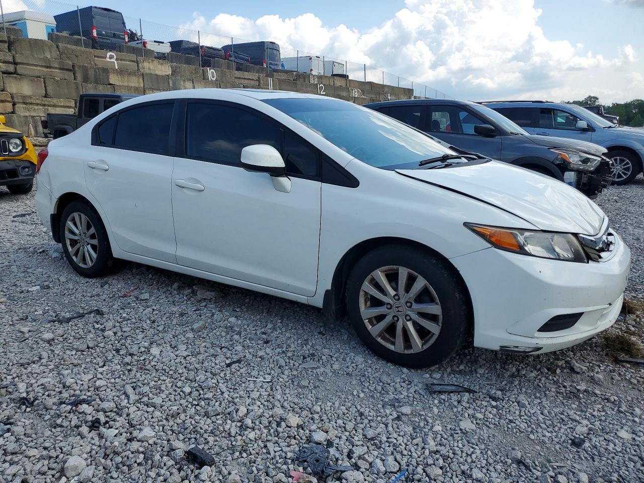 2012 Honda Civic Ex White vin: 19XFB2F83CE006352